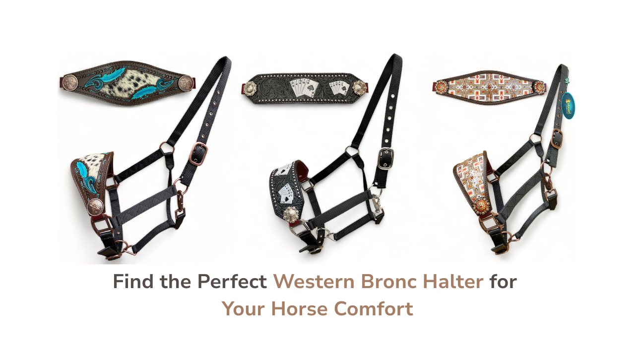 Licou Pour Cheval MOUSM Bronc Halter - Cuir De Vache Argentin - Turquoise