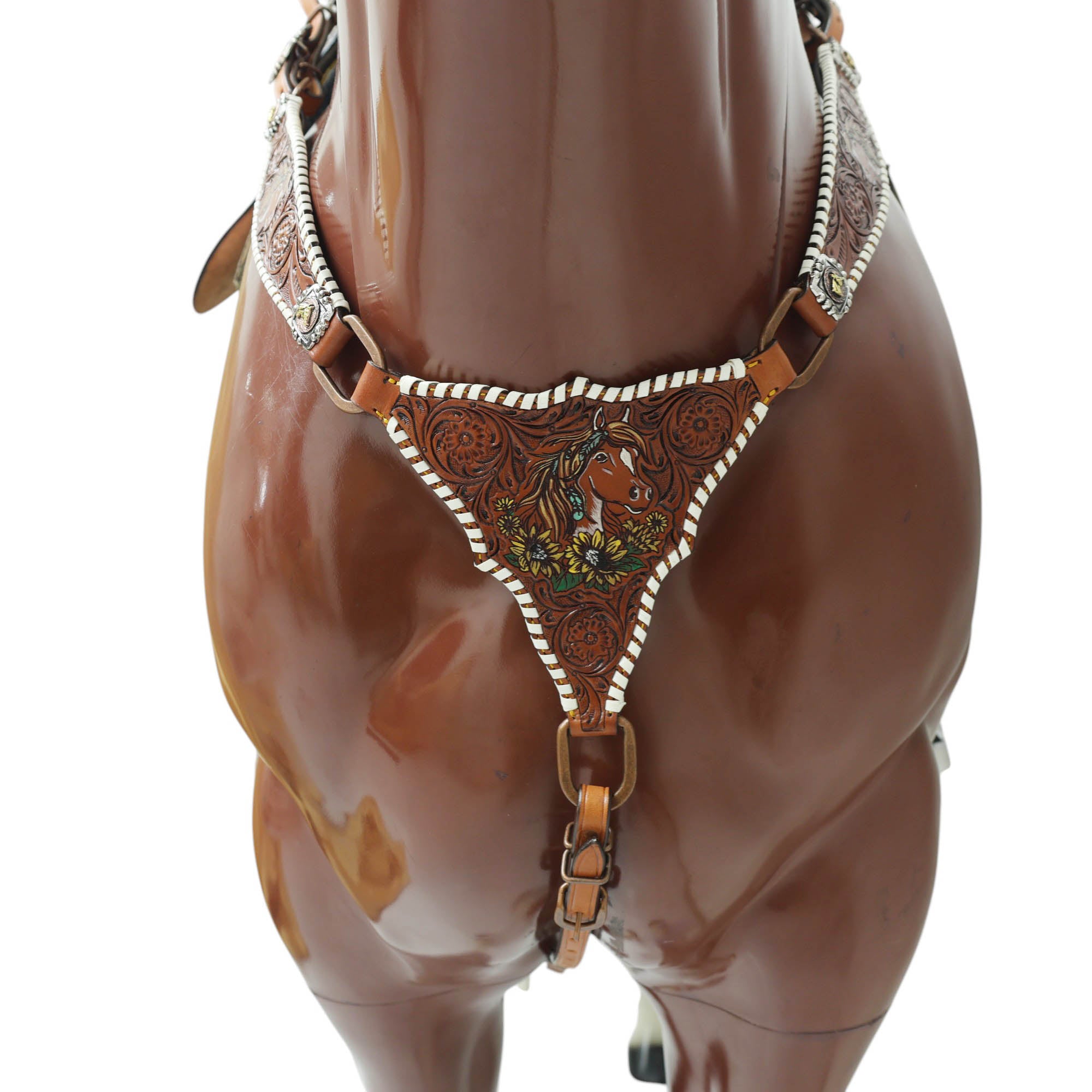hand tooled western horse tack set