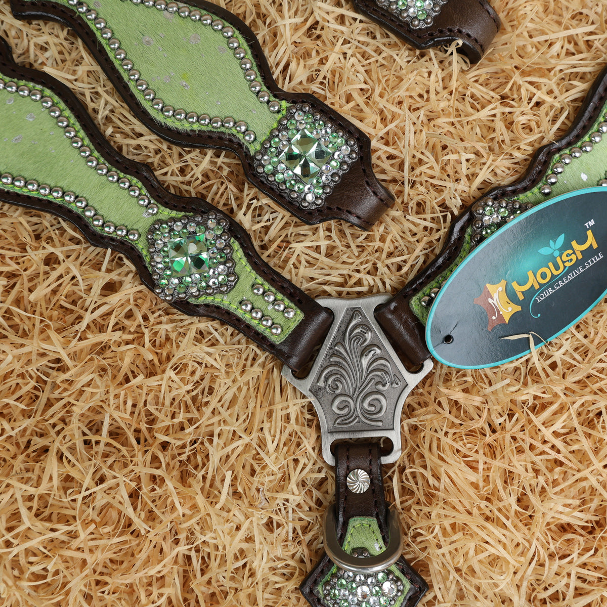 Lime Green Metallic Acid Wash Complete Western Horse Tack Set