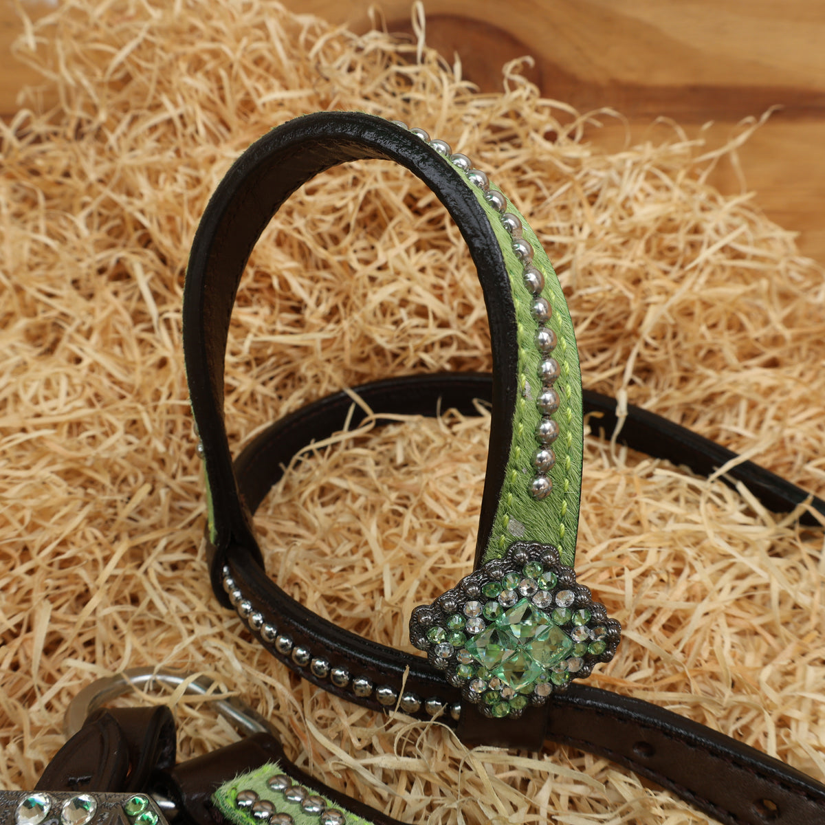 Lime Green Metallic Acid Wash Complete Western Horse Tack Set
