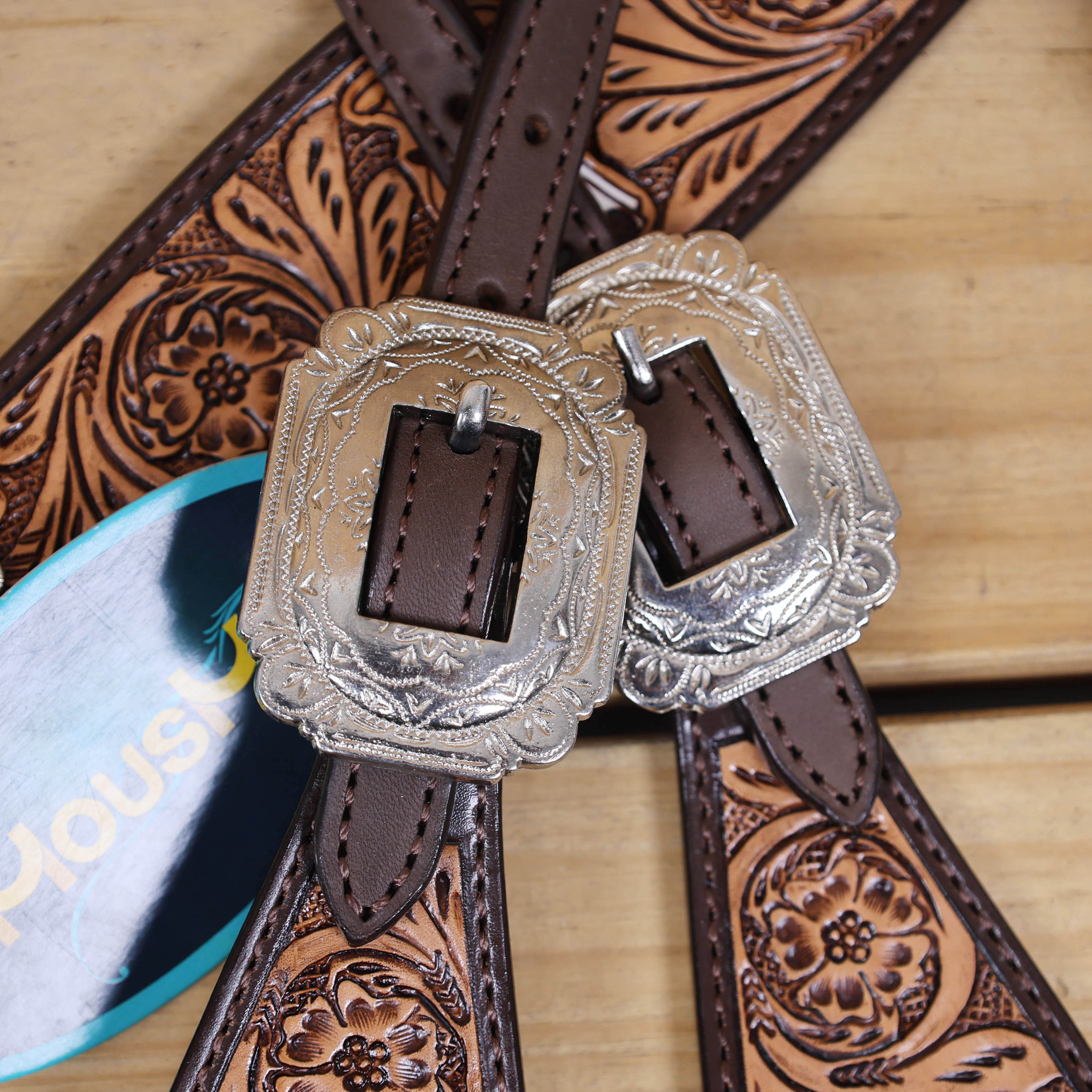 Western Headstall and Breast Collar Set Halloween Ghost Engraving and Painted Gladiator Style Breast Collar with Silver Studs MOUSM