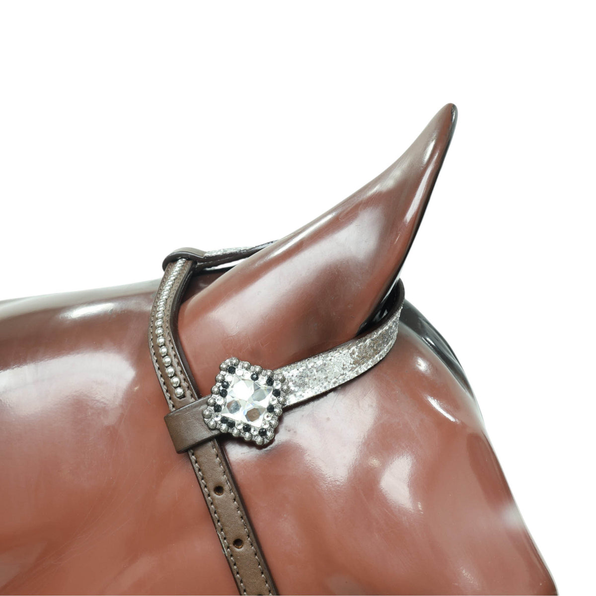 Silver Glitter Western Horse Tack with Bling Rhinestone Conchos