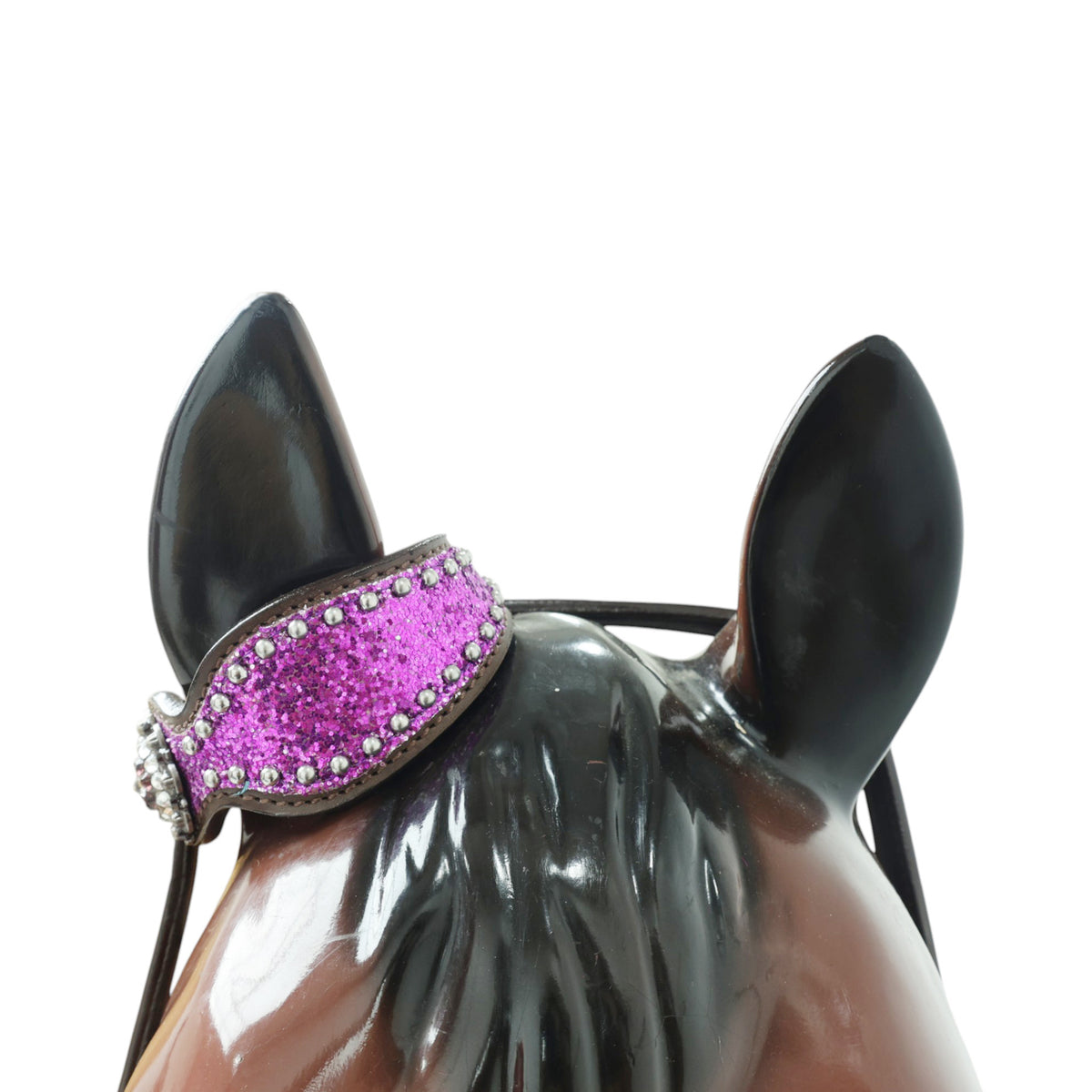 Purple Glitter Alligator Western Headstall and Breast Collar Set
