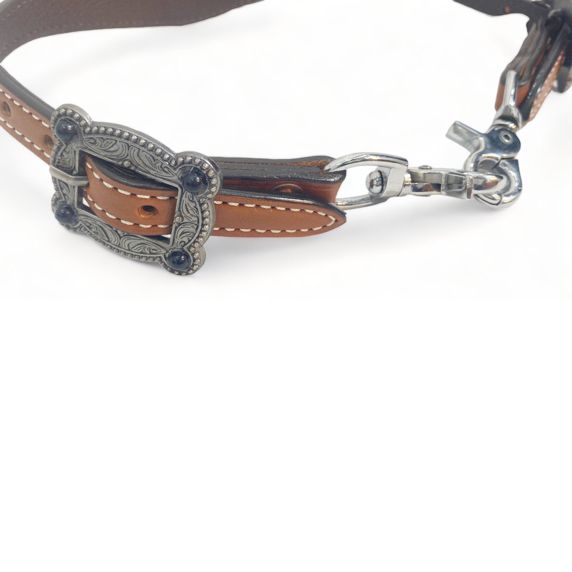 MOUSM Western Wither Strap – Stylish Horse Tack Accessory Decorated with Holographic Alligator Leather, Rhinestones, Sunburst Studs, and Antique Nickel Conchos