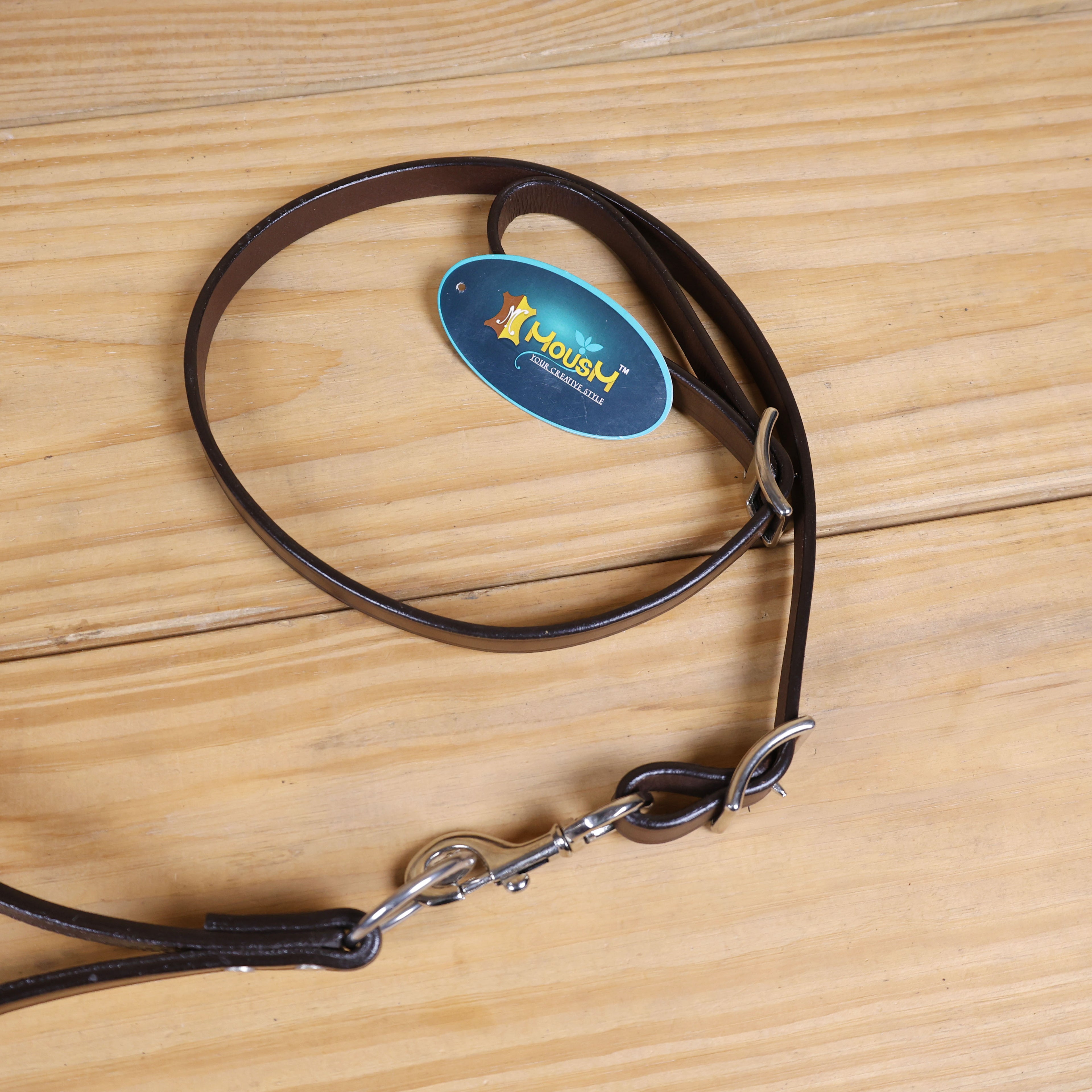 MOUSM Genuine Cow Hide Leather Tie Down Noseband with Leather Strap for Horse - Decorated with Pink Metallic Acid Wash Natural Hair On Cowhide and Rhinestone Conchos, 1 Meter Strap Length and 6/8" Inches width.