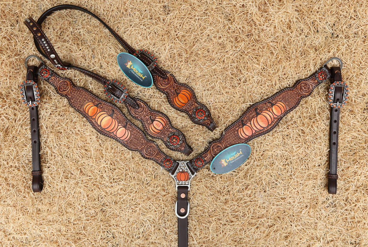 spooky horse headstall tack set for halloween parties