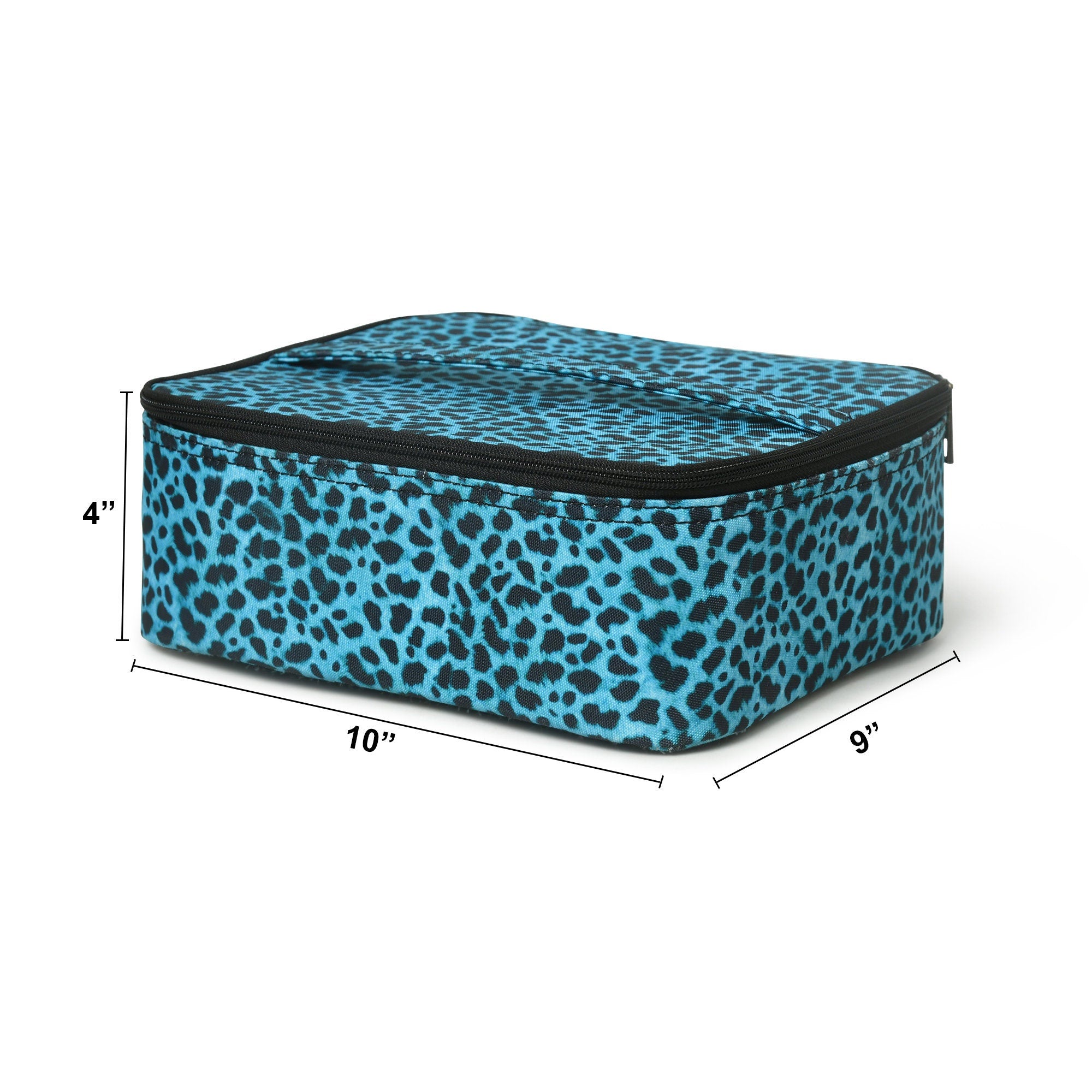 Mousm Hand crafted Makeup Bag, Jewelry Travel Case, Nylon fabric leopard Print Makeup Box, Purse Jewelry Holder, Jewelry Travel Case
