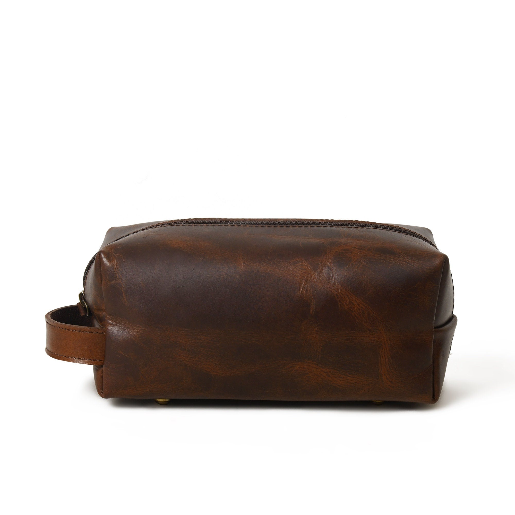 Mousm Leather Toiletry Bag, Genuine Leather Bags, Toiletry Kit, Leather Gift for Groomsmen | Mens | Dad | Bestman Fathers Day Gift