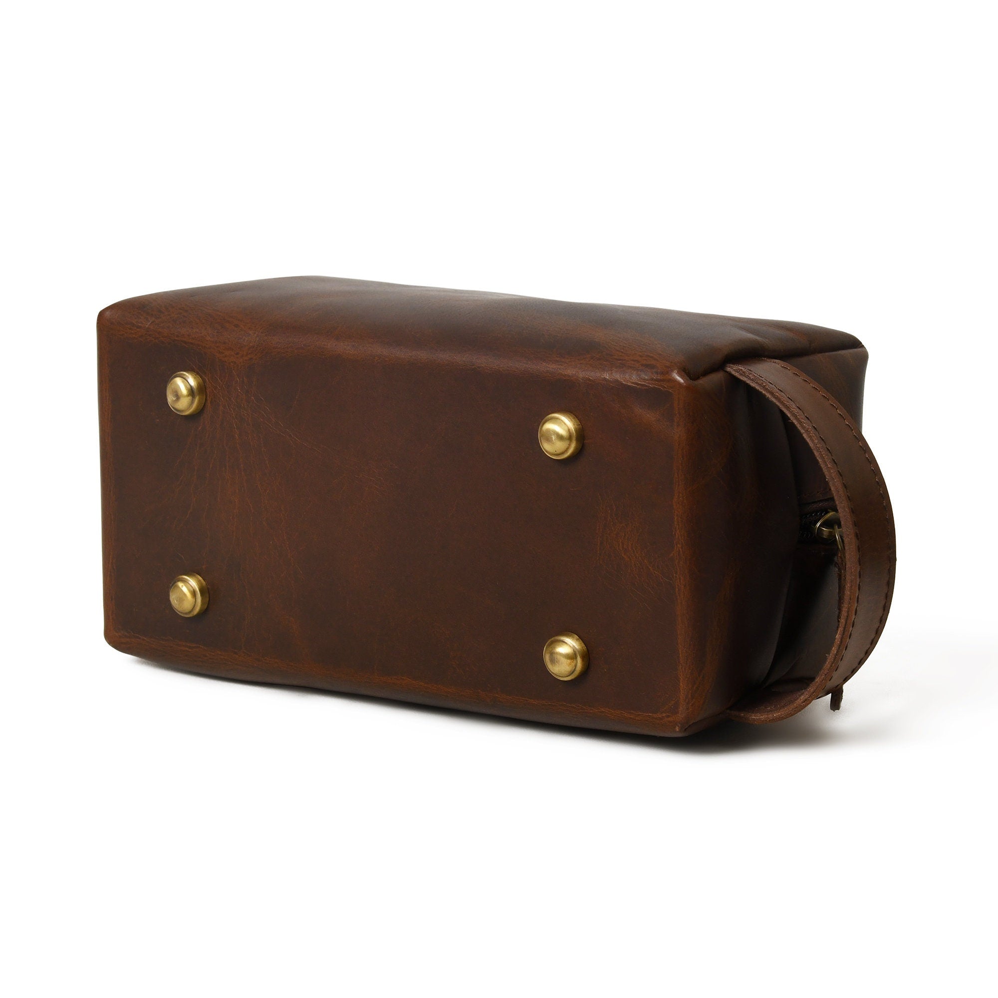 Mousm Leather Toiletry Bag, Genuine Leather Bags, Toiletry Kit, Leather Gift for Groomsmen | Mens | Dad | Bestman Fathers Day Gift