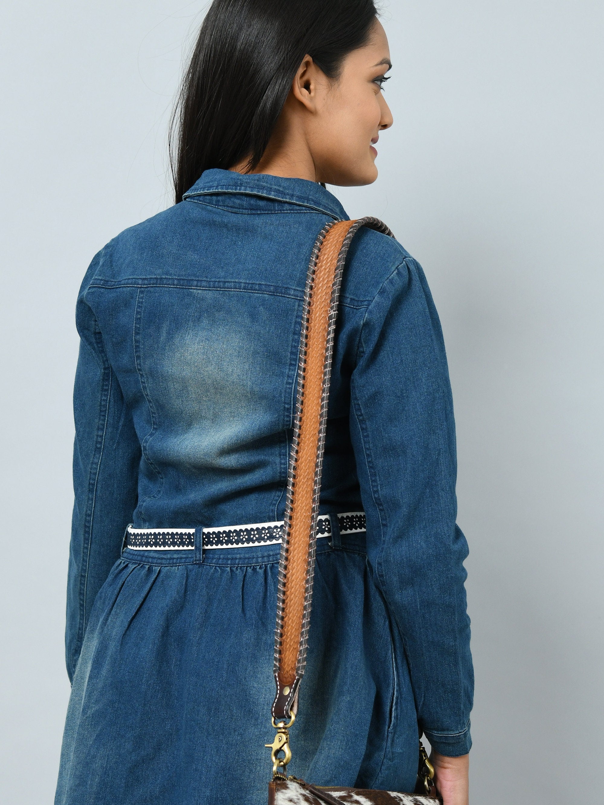 Mousm Detachable Crossbody Strap for Bags, Leather Strap, Guitar Strap, Fashion Strap Replaceable Bag Strap Handbag Strap Birthday Gift