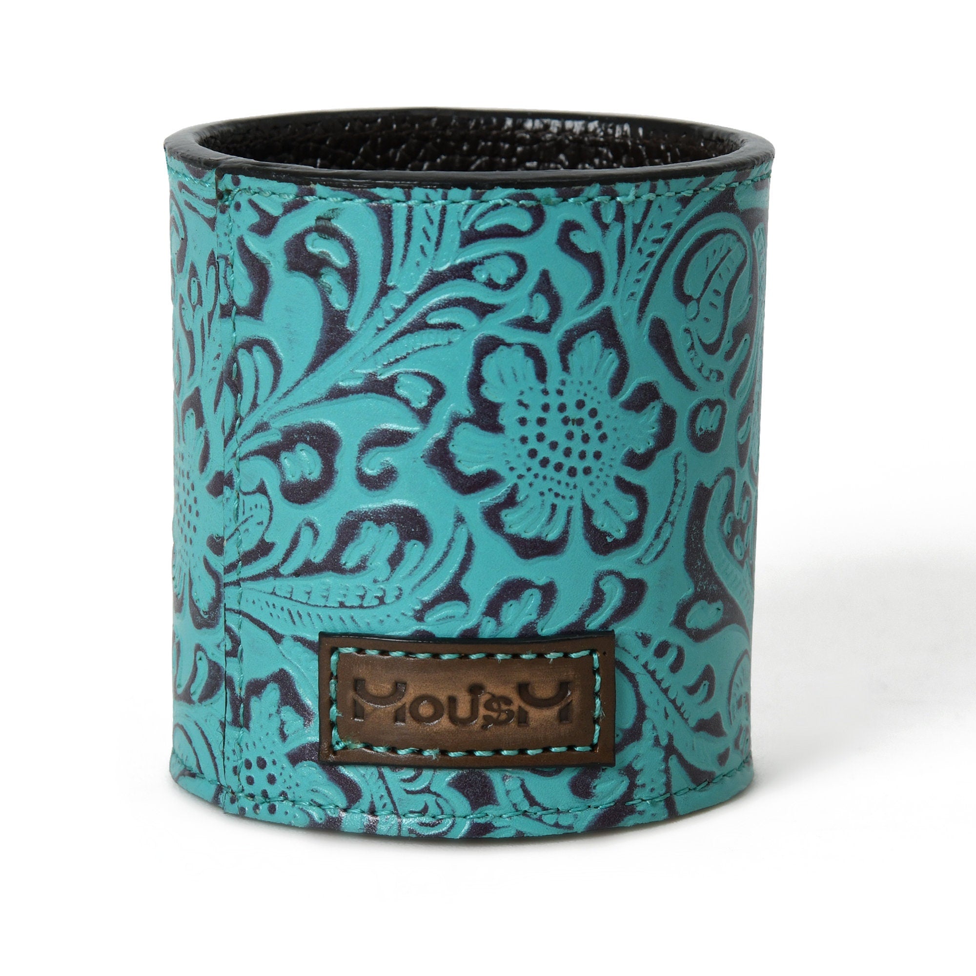 MOUSM Genuine Leather Pen Holder, Pencil Cup, Office Organizer, Home Office Concrete Cup, Employee Gift, Bathroom Organizer Pen Holder