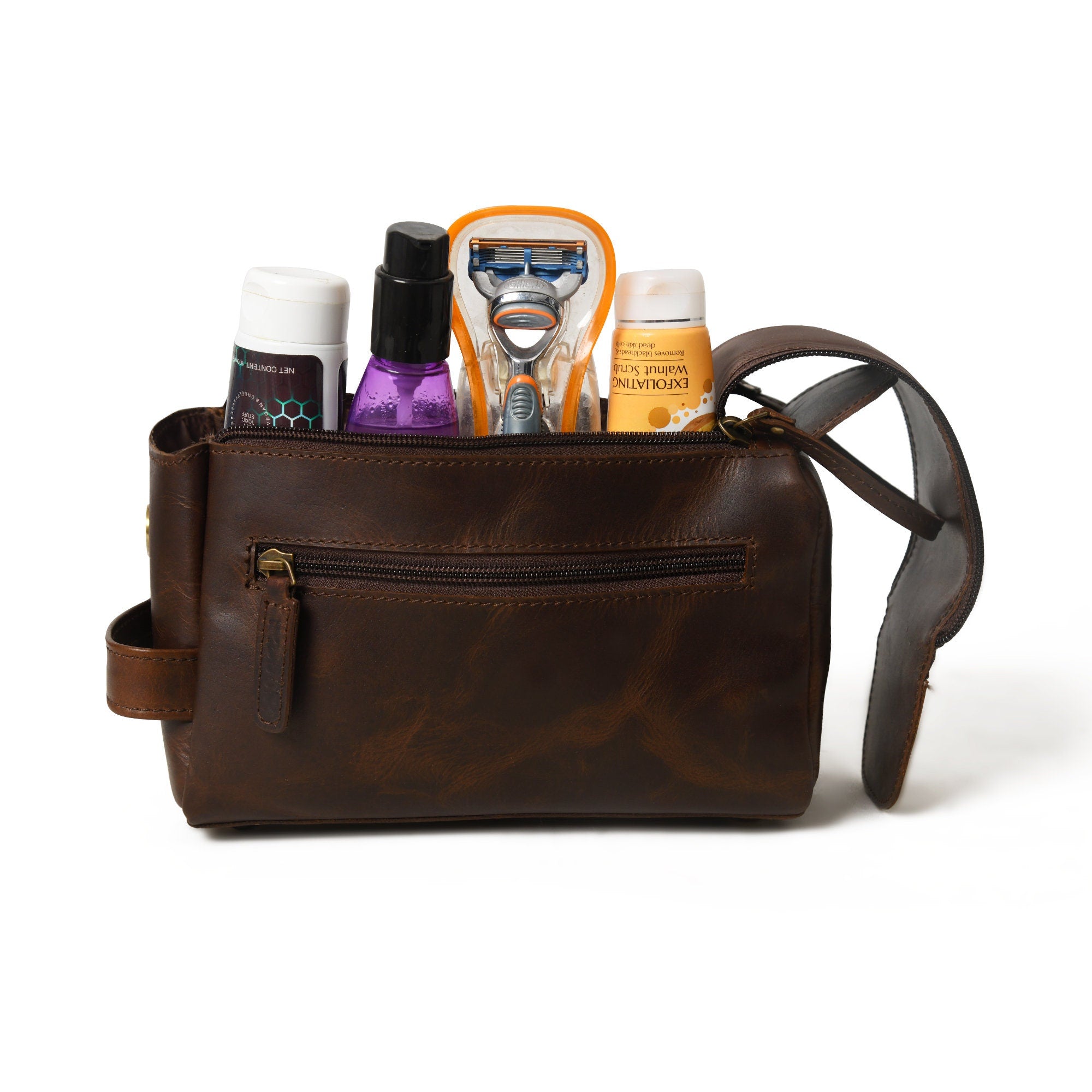Mousm Leather Dopp Kit Men&