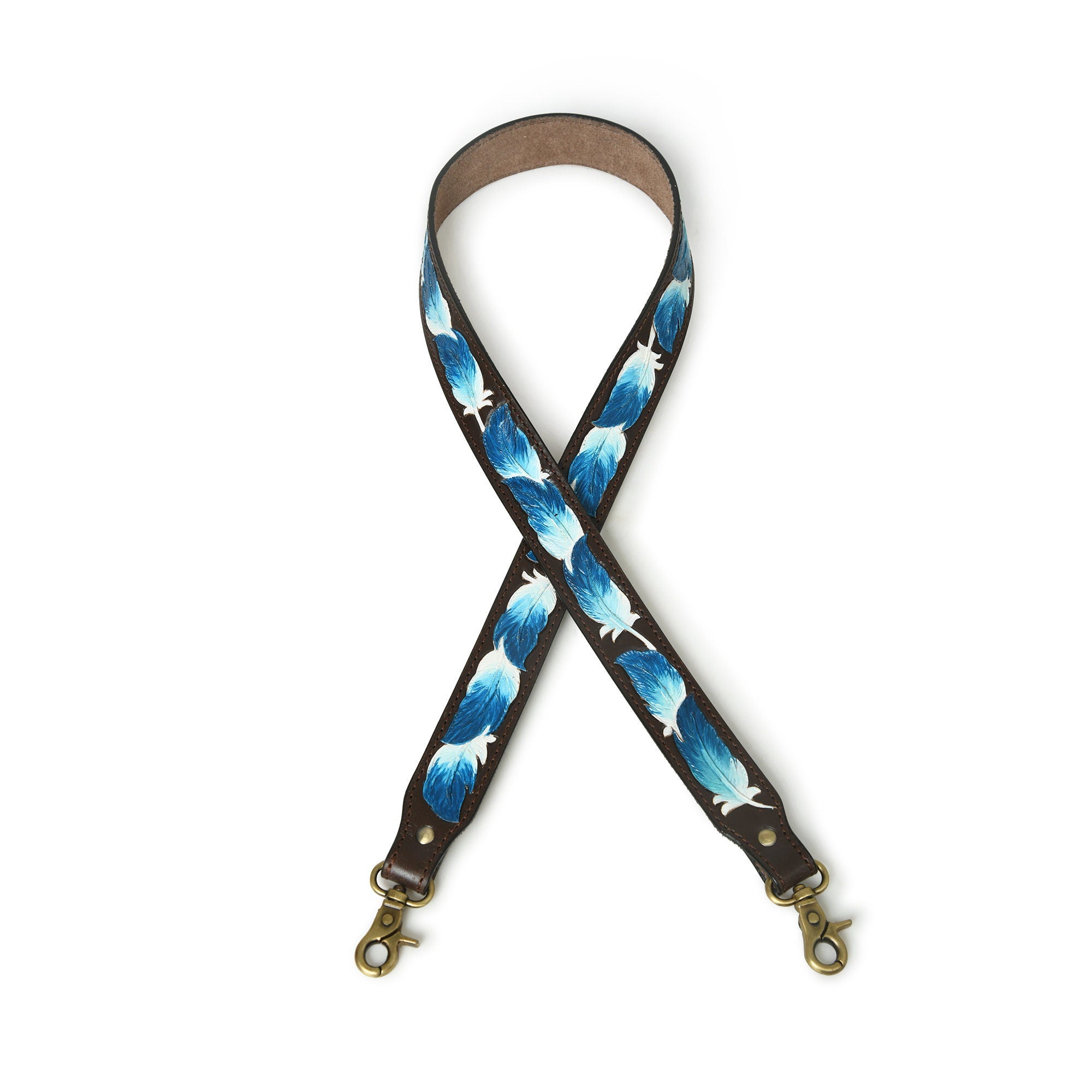 Mousm Crossbody purse strap - Party day purse strap - guitar strap - bag strap - Leather Bag Strap - Cow Leather Strap for Bag