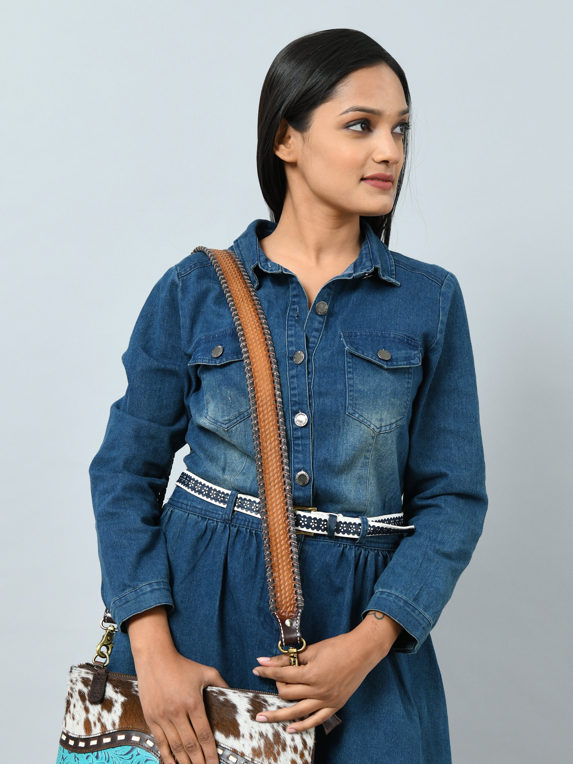 Mousm Detachable Crossbody Strap for Bags, Leather Strap, Guitar Strap, Fashion Strap Replaceable Bag Strap Handbag Strap Birthday Gift