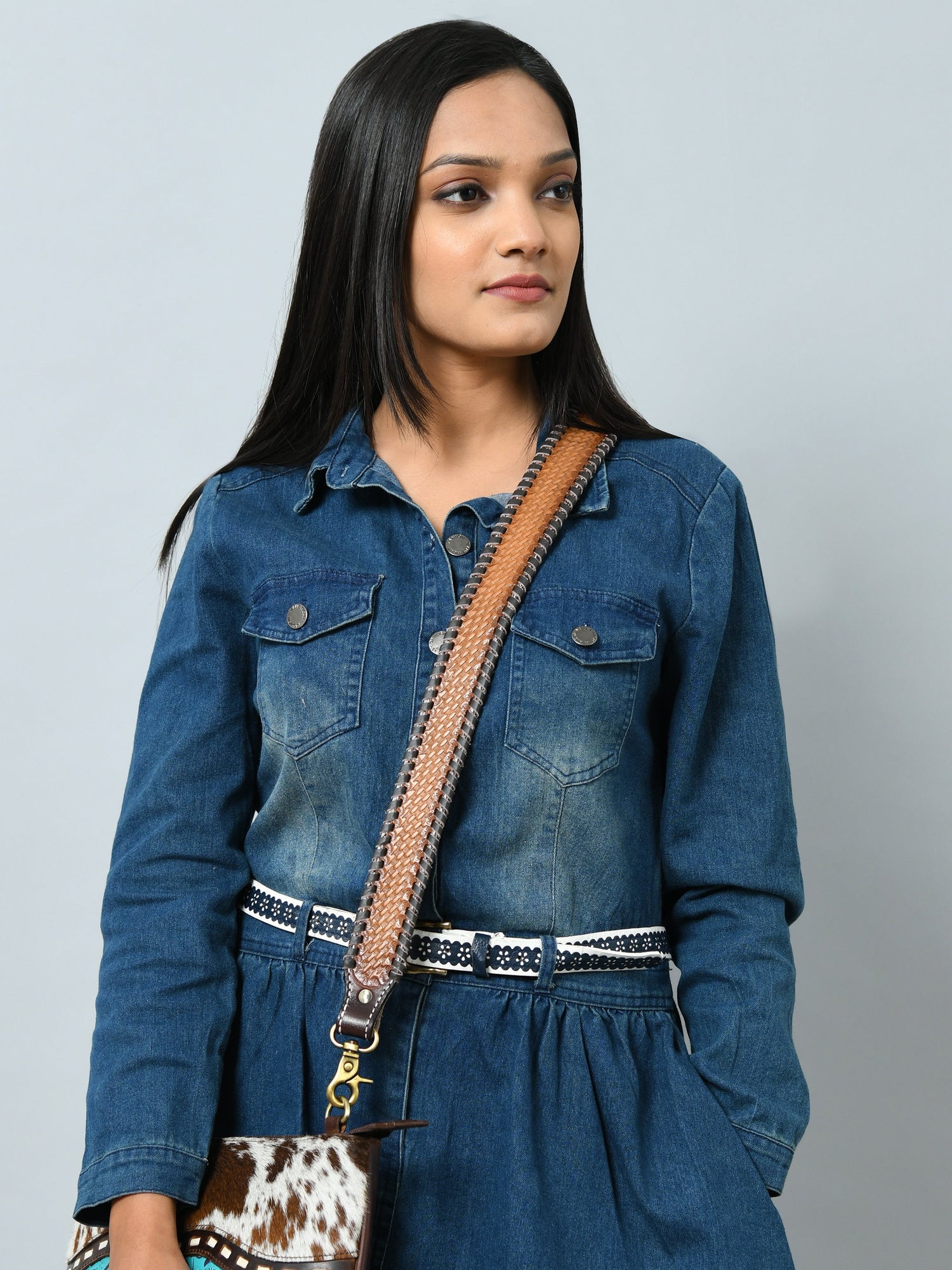 Mousm Detachable Crossbody Strap for Bags, Leather Strap, Guitar Strap, Fashion Strap Replaceable Bag Strap Handbag Strap Birthday Gift