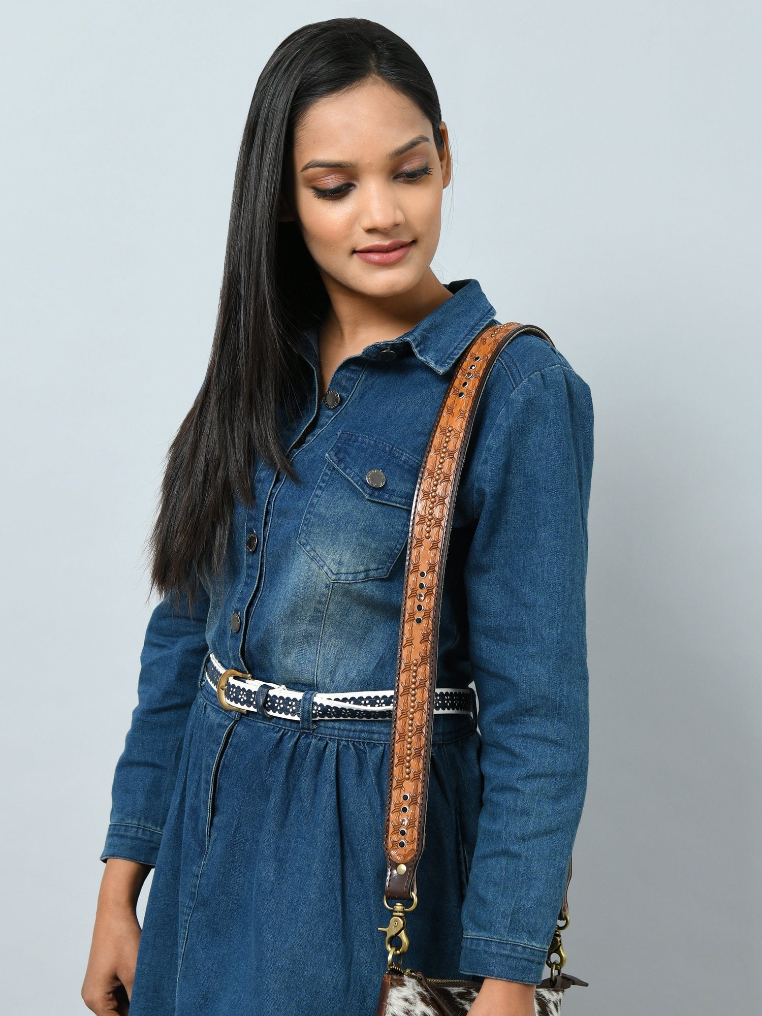 Mousm Detachable Crossbody Bag Strap for Women Real Leather Strap, Guitar Straps, Bohemian Strap, Replaceable Bag Strap, Canvas Bag Strap