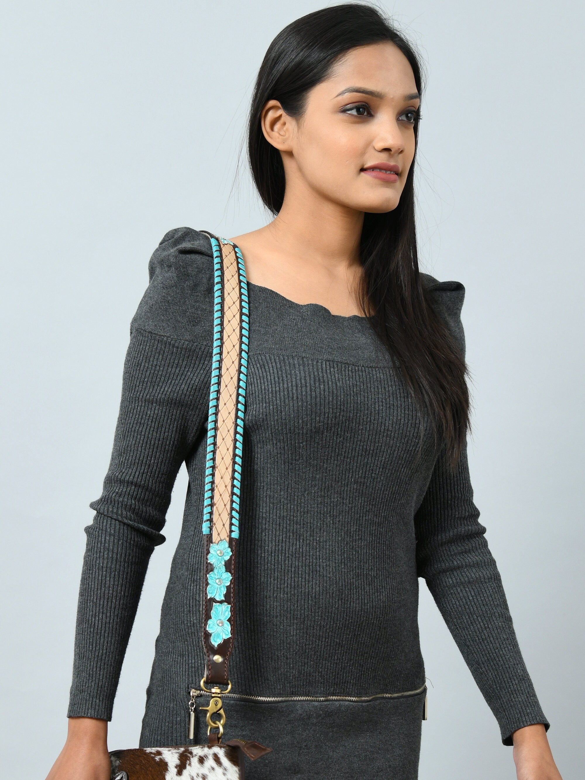 Mousm Canvas Purse Strap Leather Straps Boho purse/bag strap, adjustable crossbody bag strap, replacement strap, shoulder strap