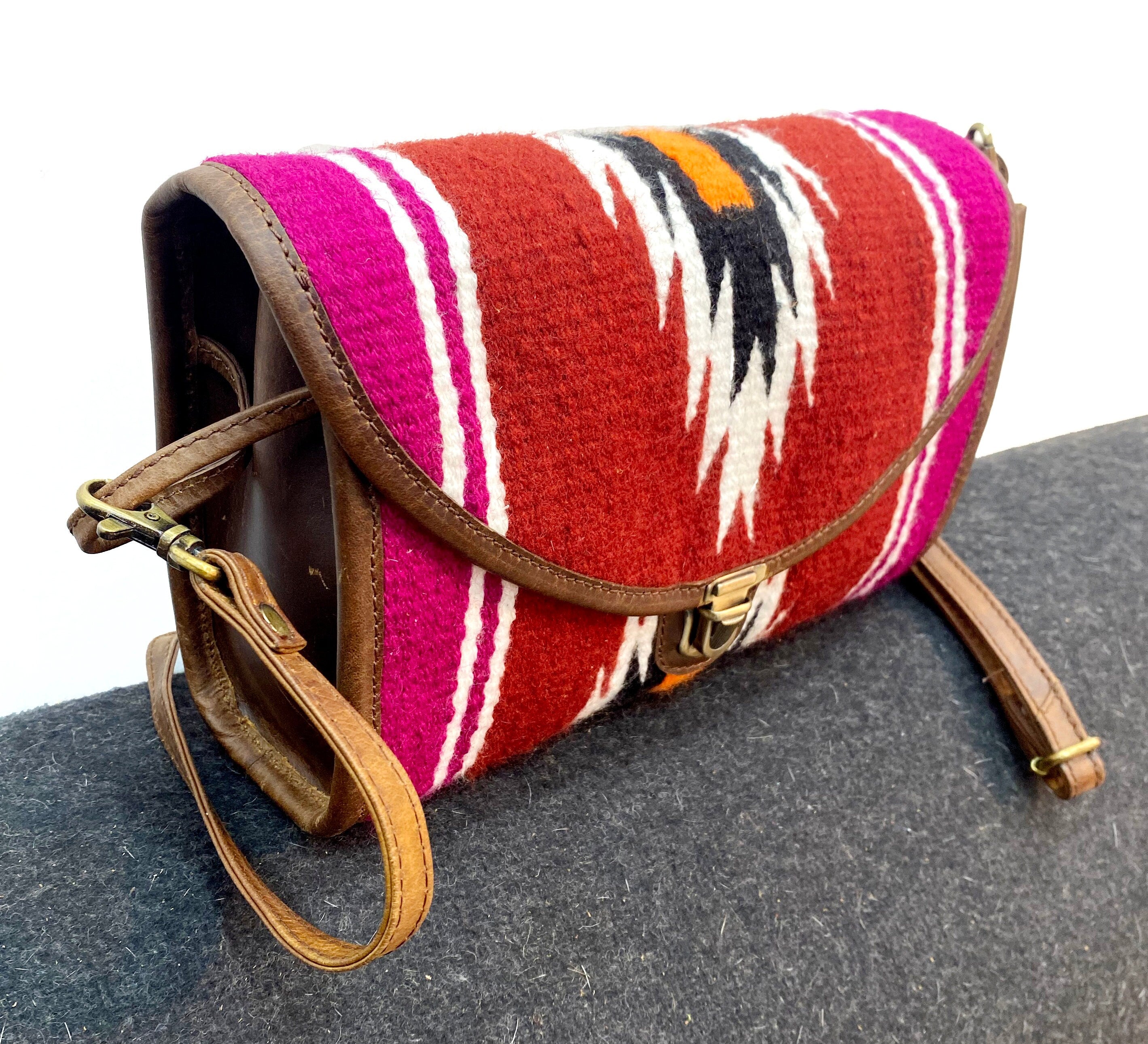 MOUSM Leather crossbody bags for woman , Colorful bags, Clutch bag for her, Crossbody clutch bag