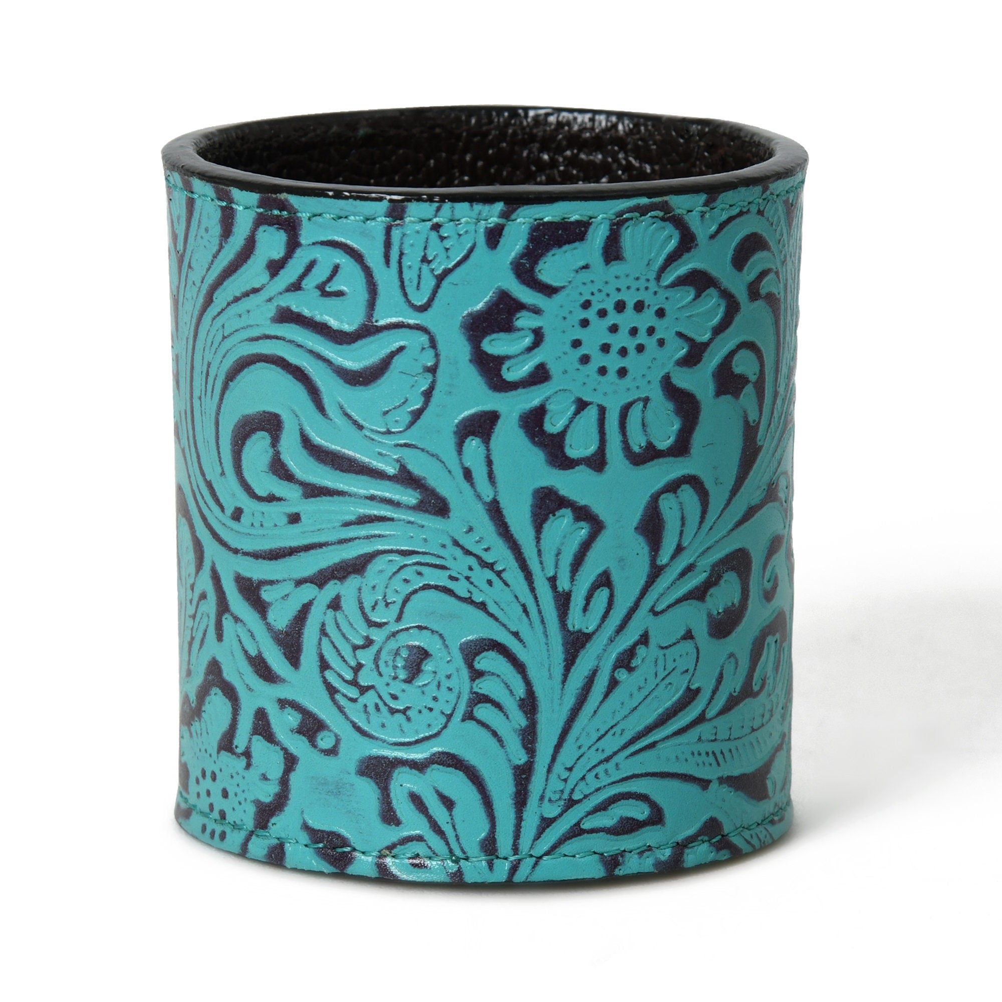 MOUSM Genuine Leather Pen Holder, Pencil Cup, Office Organizer, Home Office Concrete Cup, Employee Gift, Bathroom Organizer Pen Holder