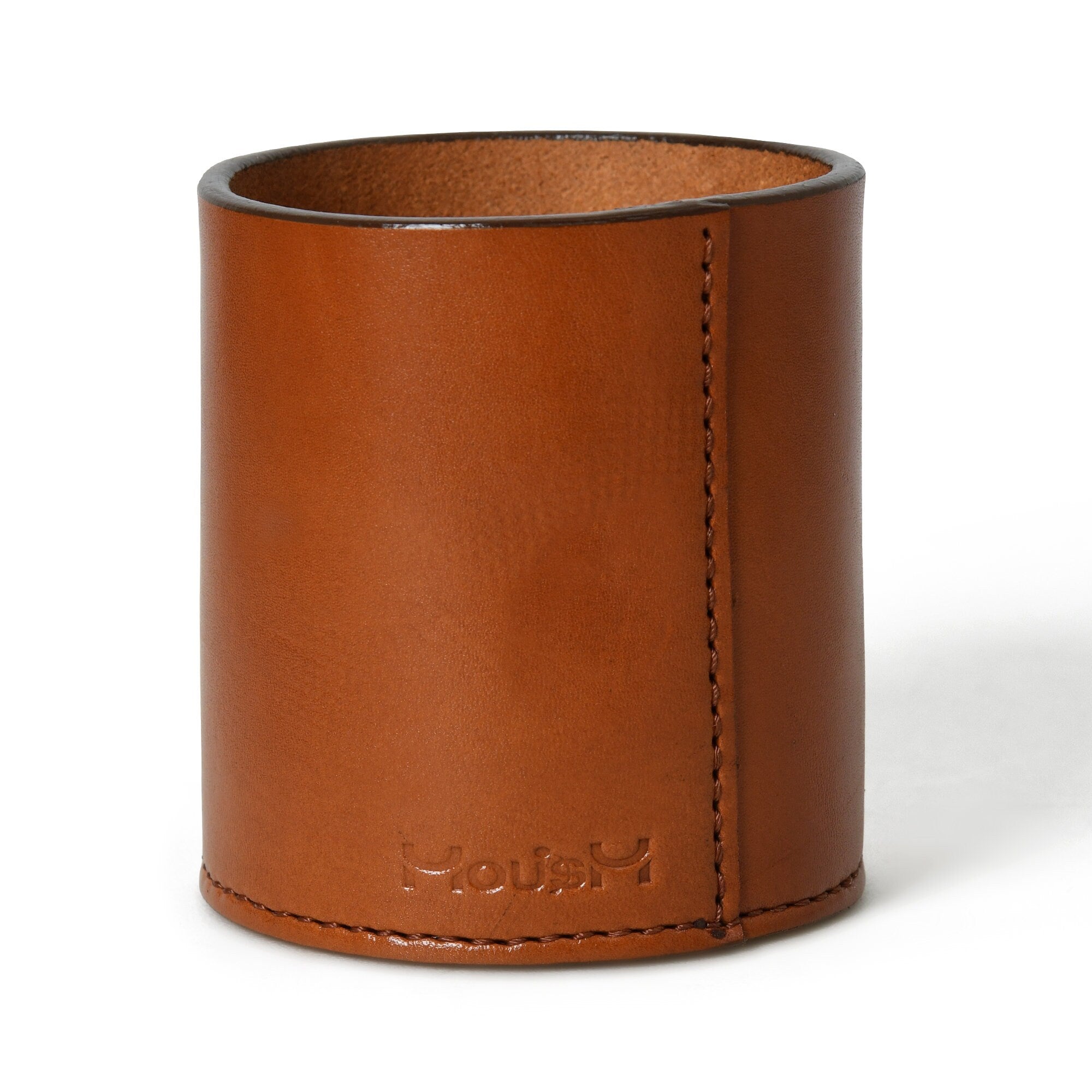 MOUSM Genuine Leather Pen Holder - Friends Gift - Pen Holder - Desk Organizer - Farewell Gift - Best Friend Gift - Pen Pot - Pencil Cup