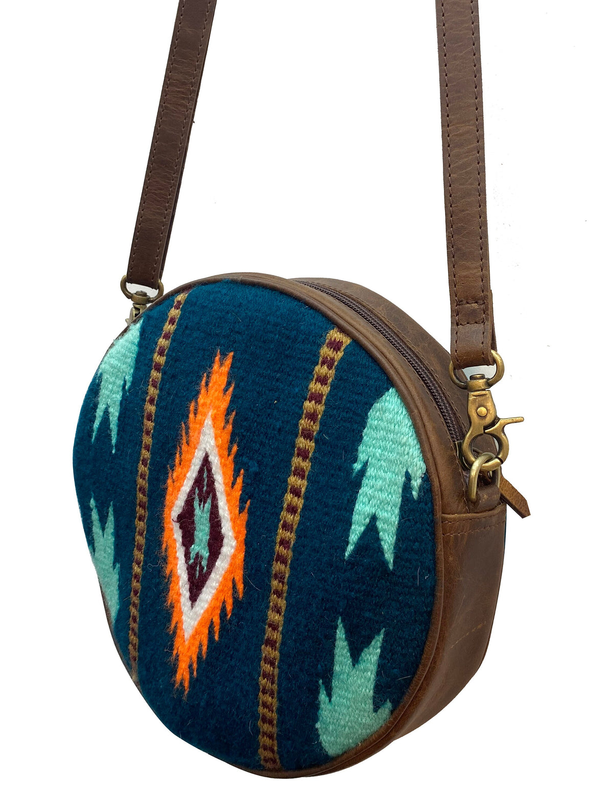 MOUSM Leather crossbody bags for women, Round Crossbody Bags