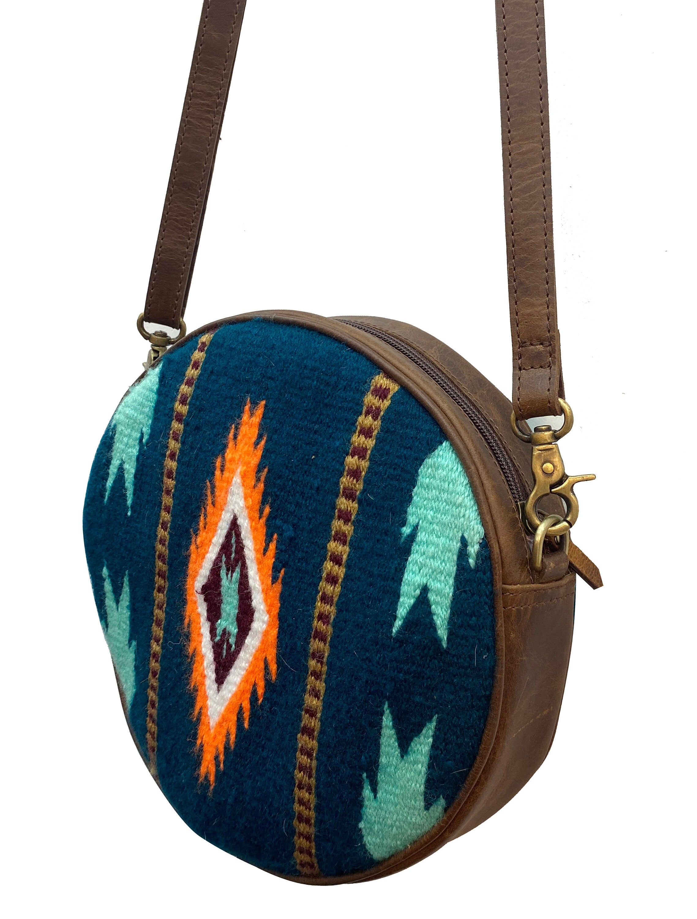 MOUSM Leather crossbody bags for women, Round Crossbody Bags
