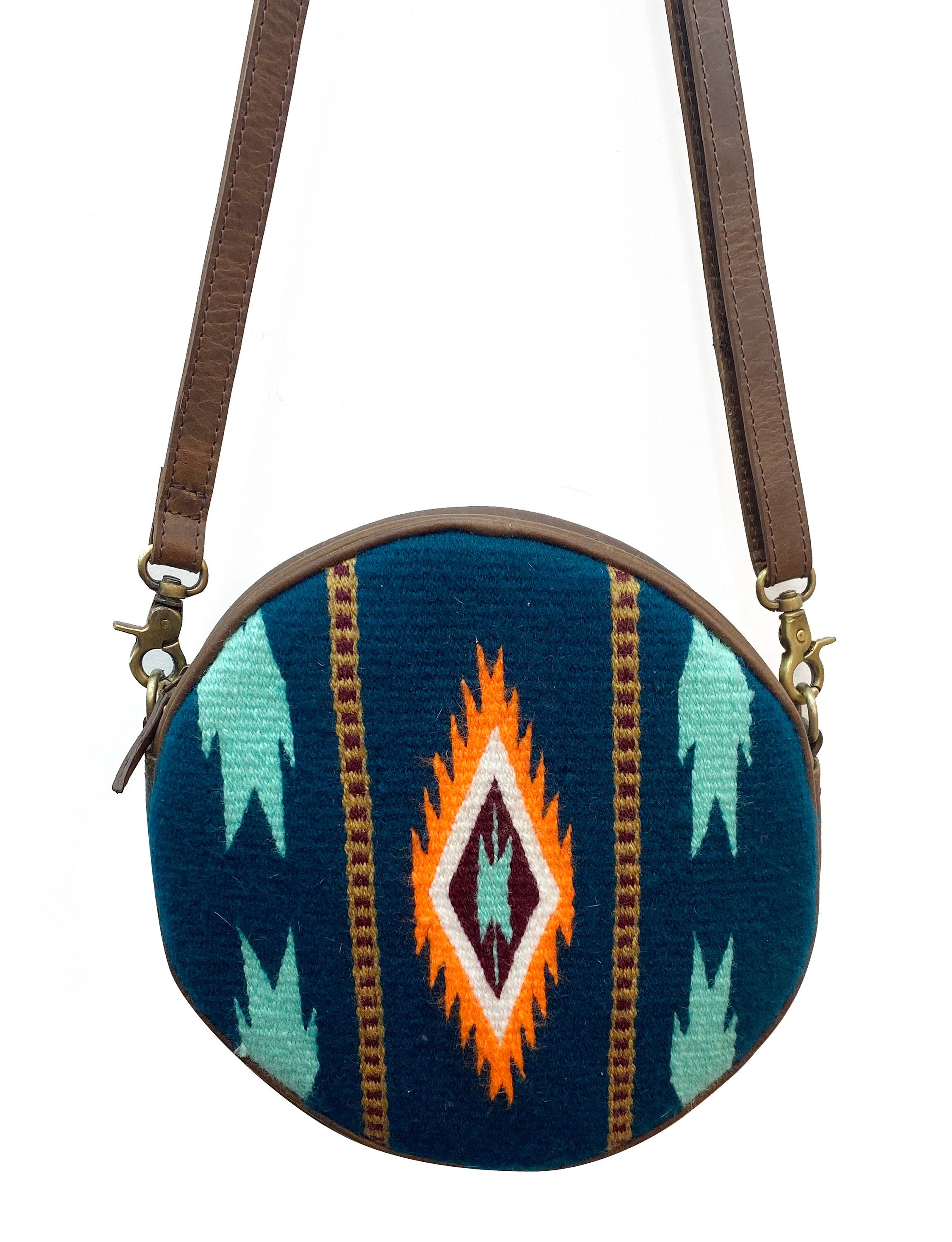 MOUSM Leather crossbody bags for women, Round Crossbody Bags