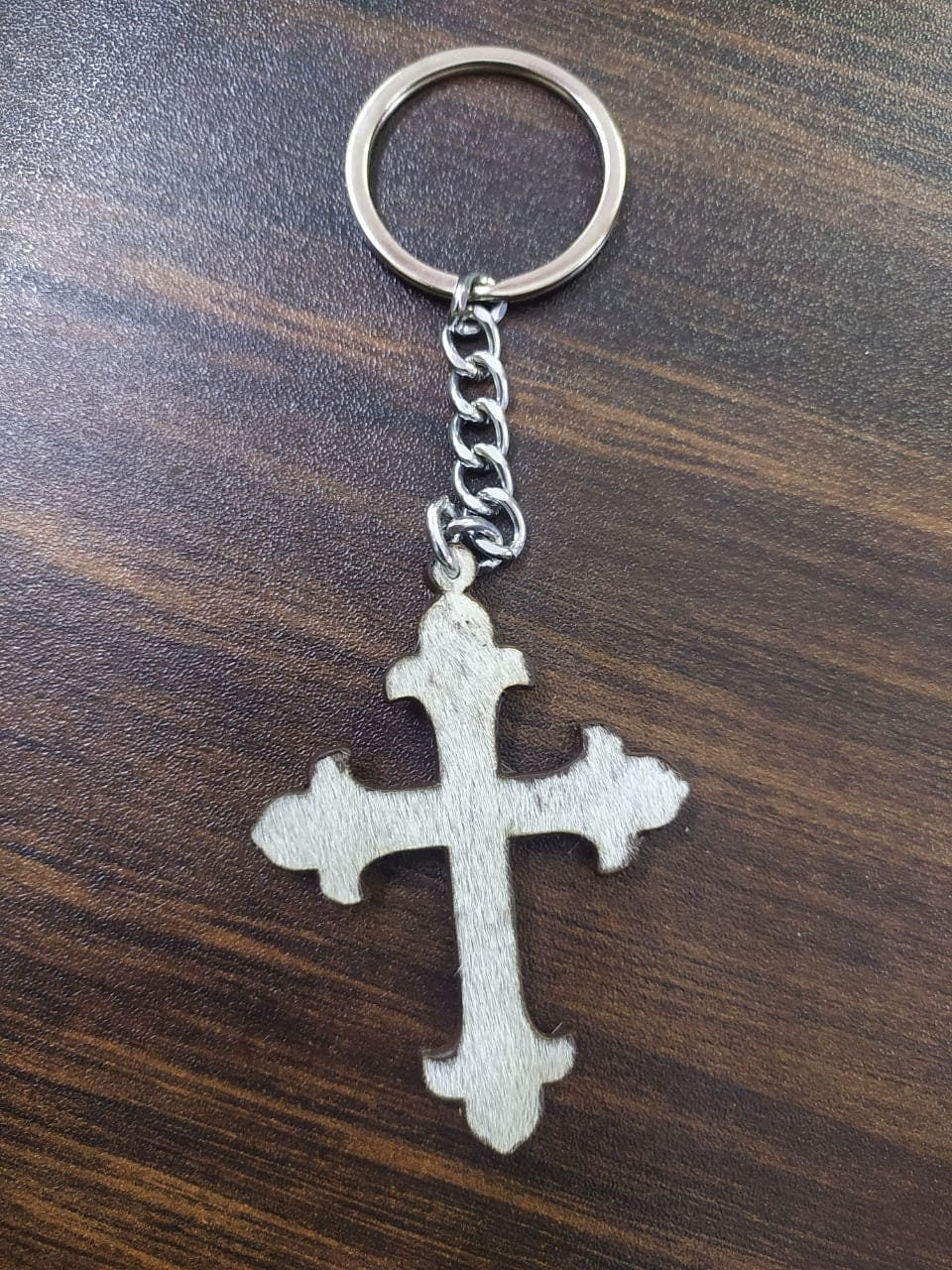 MOUSM Cowhide Leather Keychains Set of 6 Keyrings for Gift