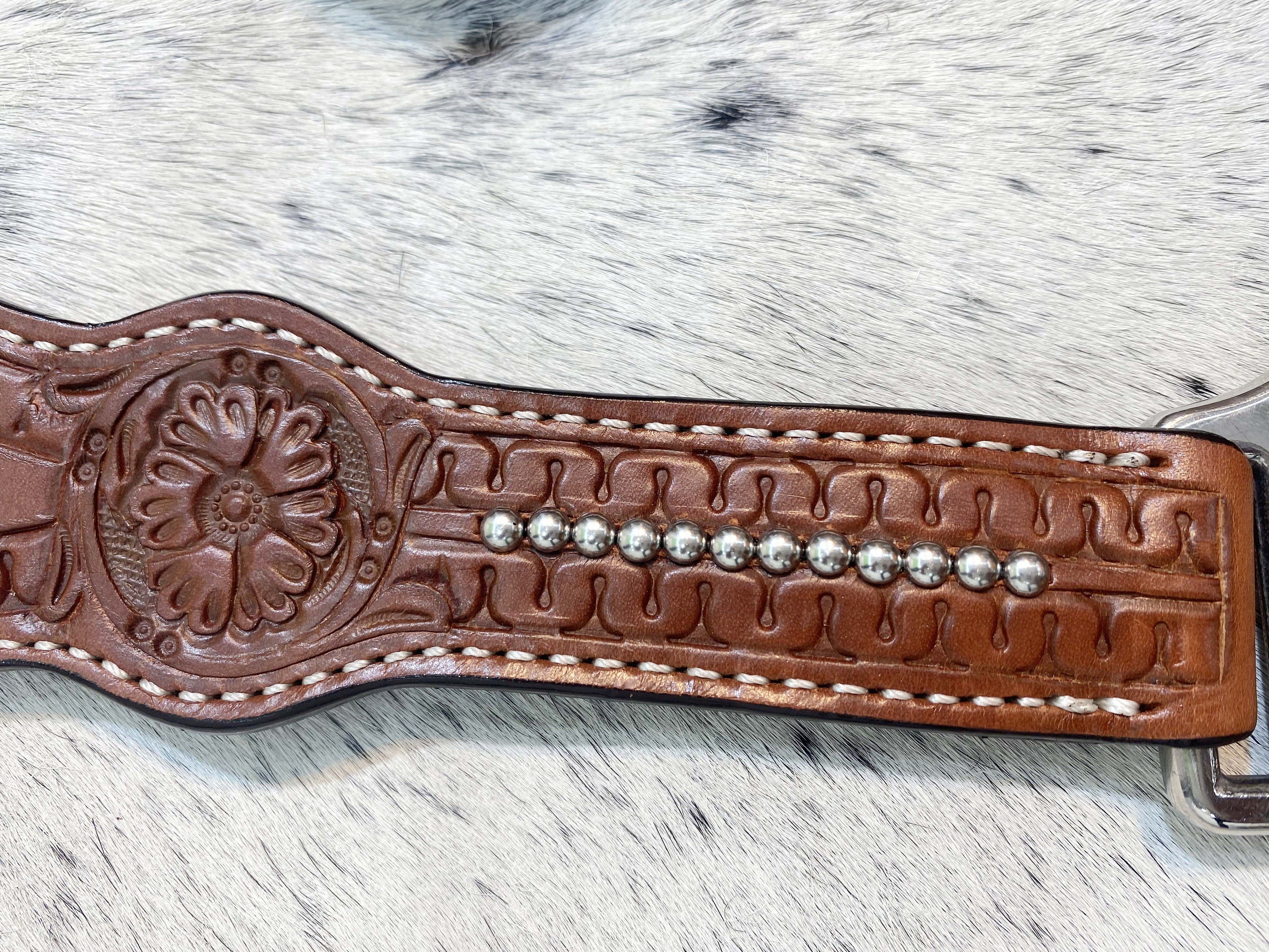 MOUSM Customized Leather Headstall and Breast Collar Set for your horse, Western leather custom headstall with loved Horse or rider name