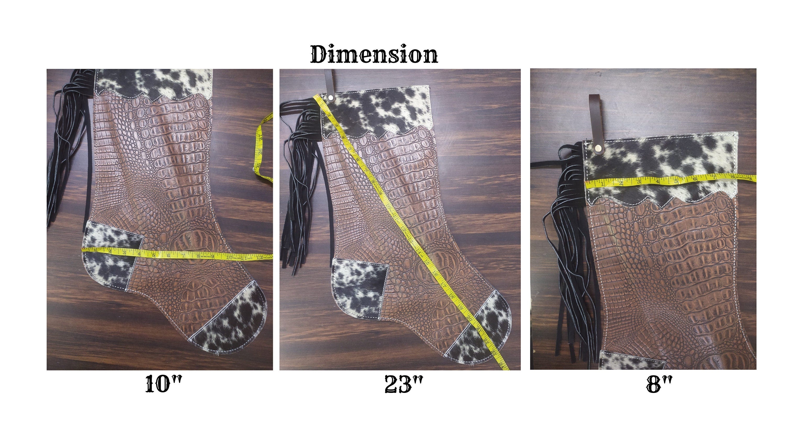 leather Christmas stockings by MOUSM Chose your design for a celebration Family Stocking Santa Stocking Gift Set Colorful Xmas Stocking Set