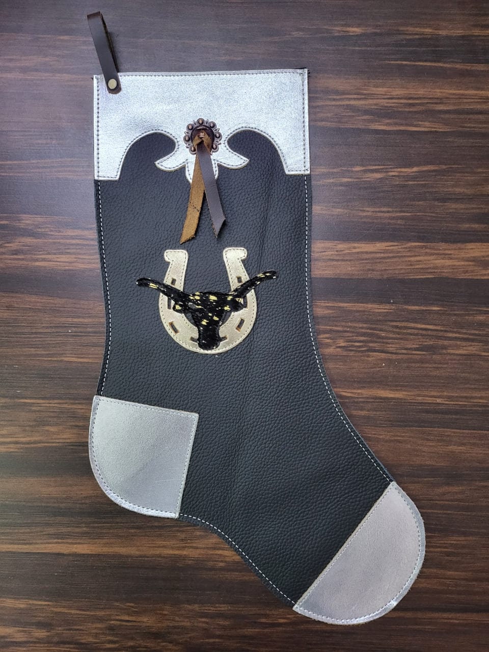 leather Christmas stockings by MOUSM Chose your design for a celebration Family Stocking Santa Stocking Gift Set Colorful Xmas Stocking Set