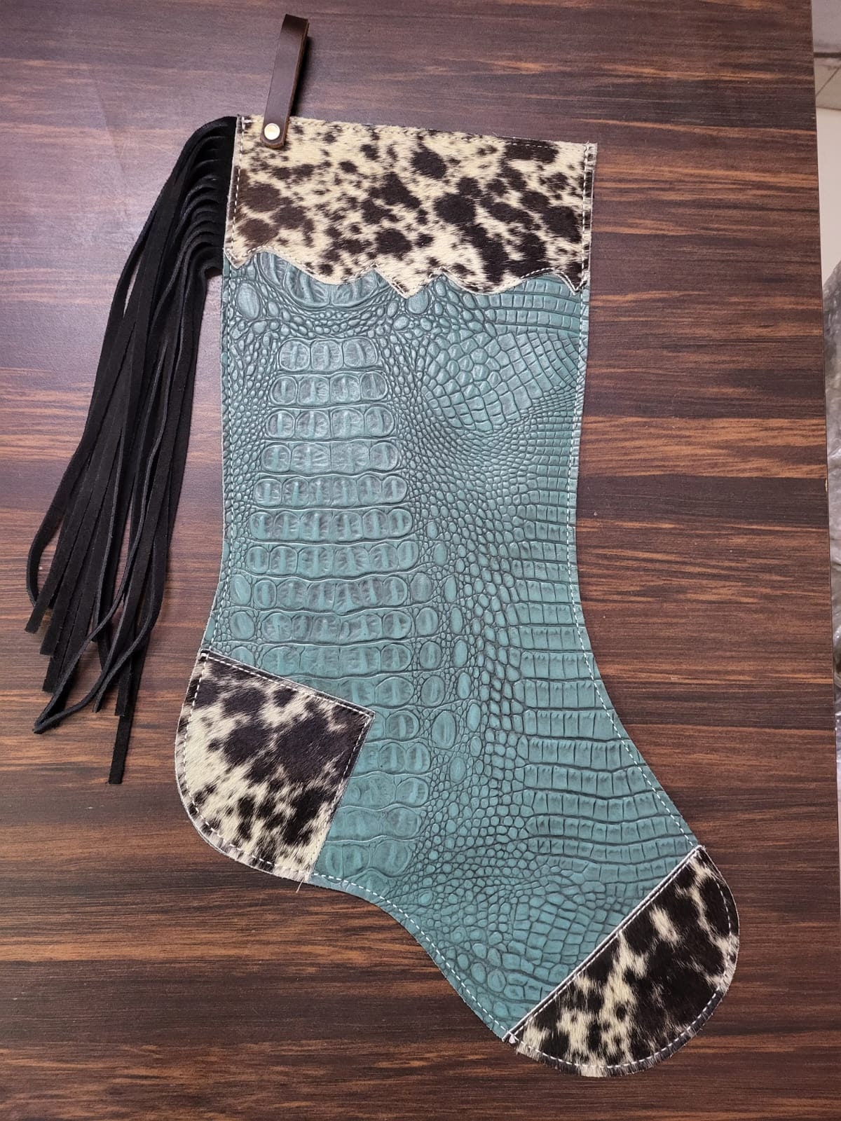 leather Christmas stockings by MOUSM Chose your design for a celebration Family Stocking Santa Stocking Gift Set Colorful Xmas Stocking Set