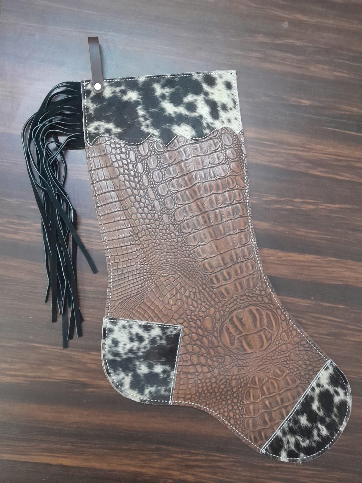 leather Christmas stockings by MOUSM Chose your design for a celebration Family Stocking Santa Stocking Gift Set Colorful Xmas Stocking Set