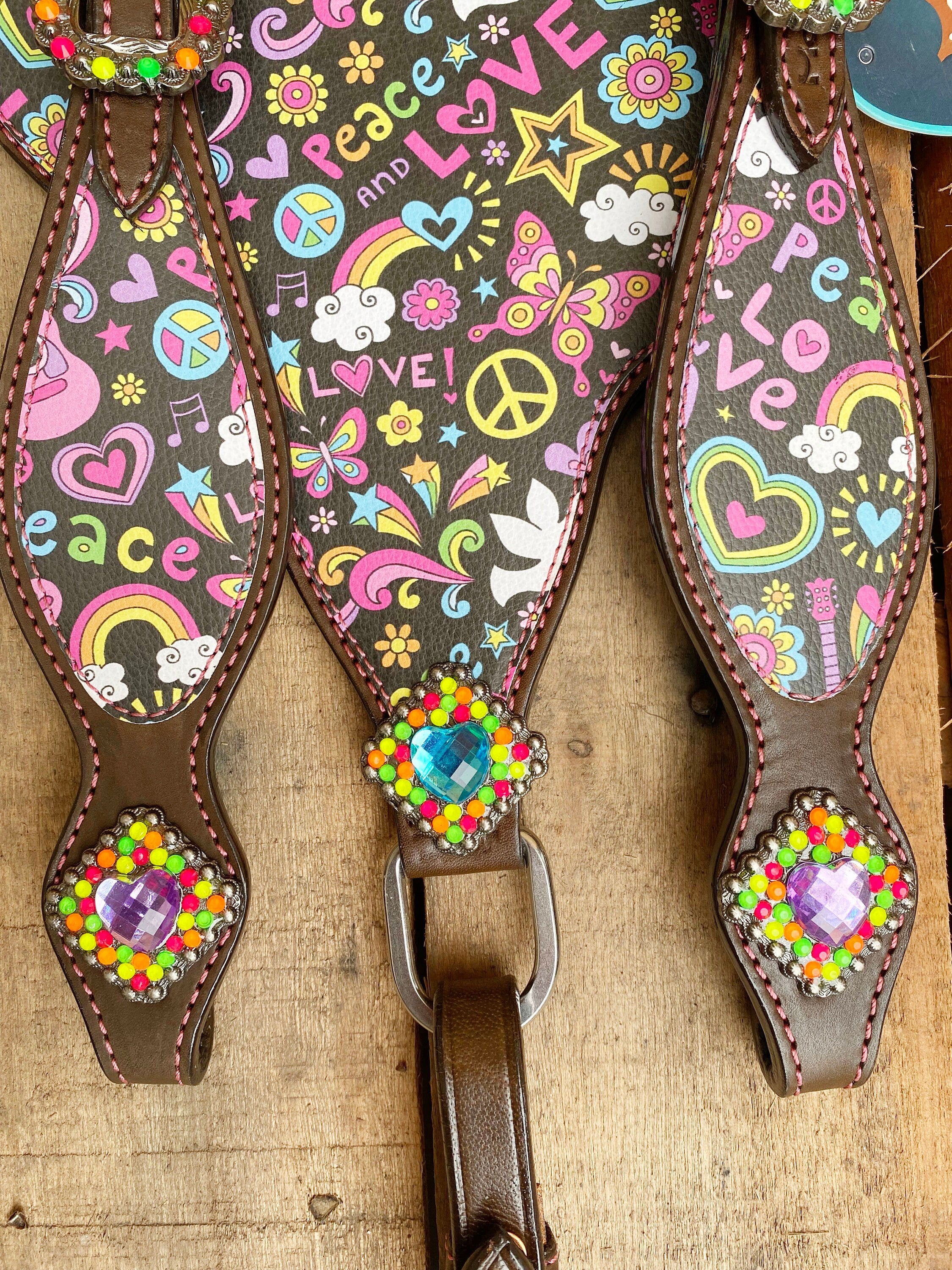 MOUSM Western Leather Headstall and Breast Collar Set – Valentine&