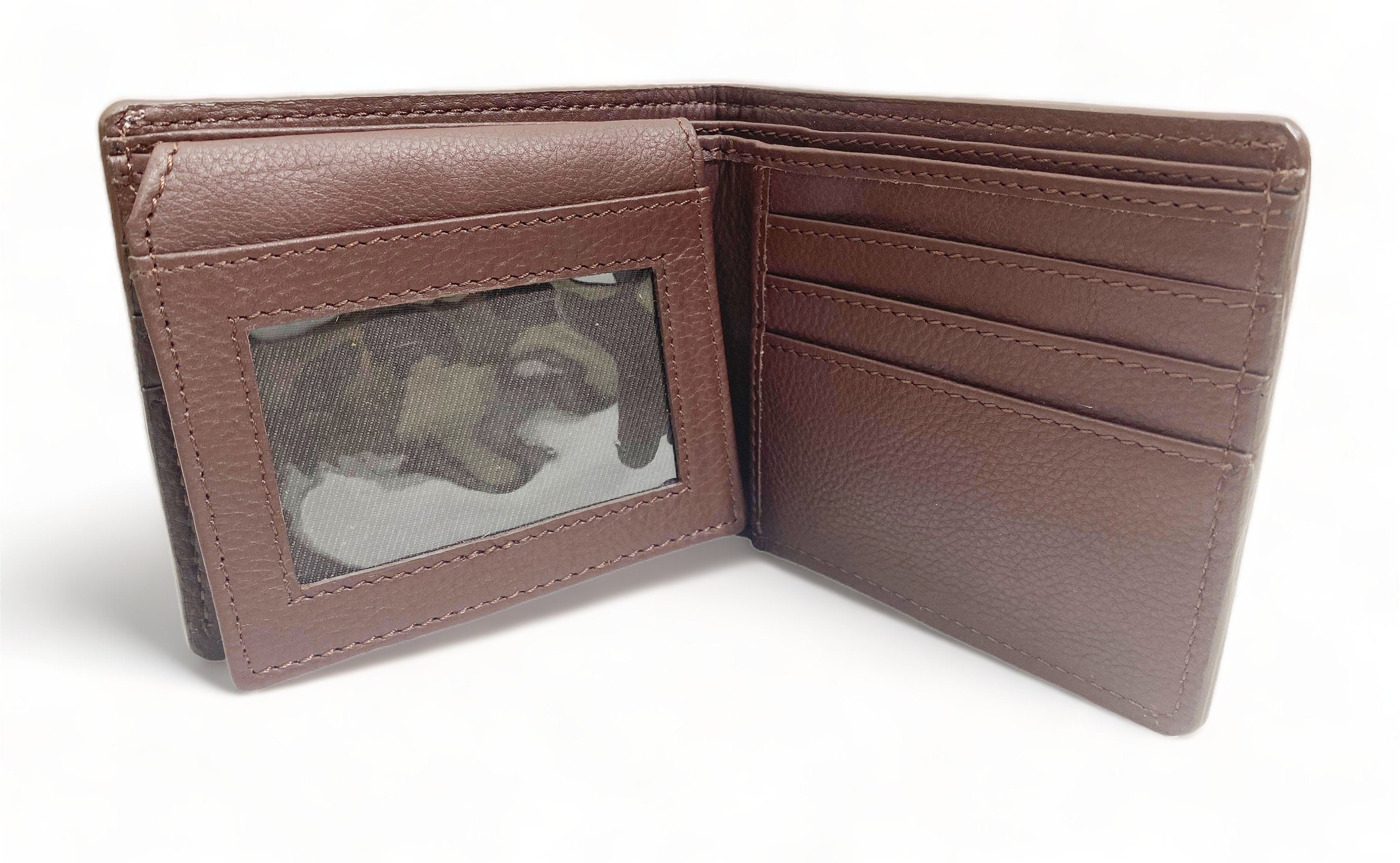 MOUSM Wallet Western Mens Leather Wallet for Men Argentina cow leather with cross carving Antique finish wallet with black and white cowhide