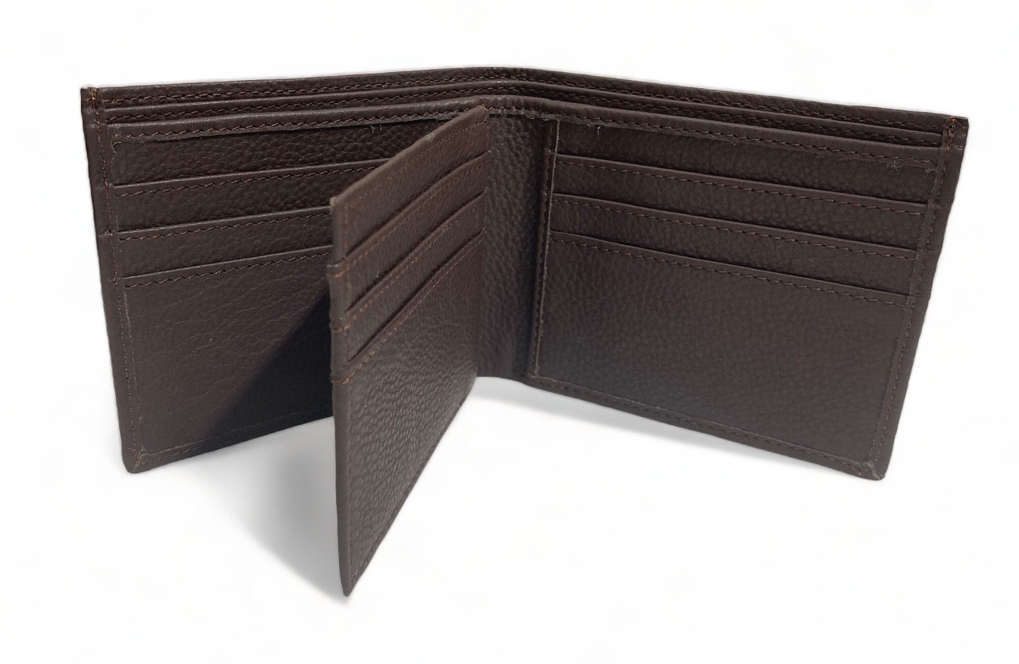 MOUSM Wallet Mens Leather Wallet for Men Pure Cow Leather wallet Plain Smooth Design leather wallet Chocolate brown wallet