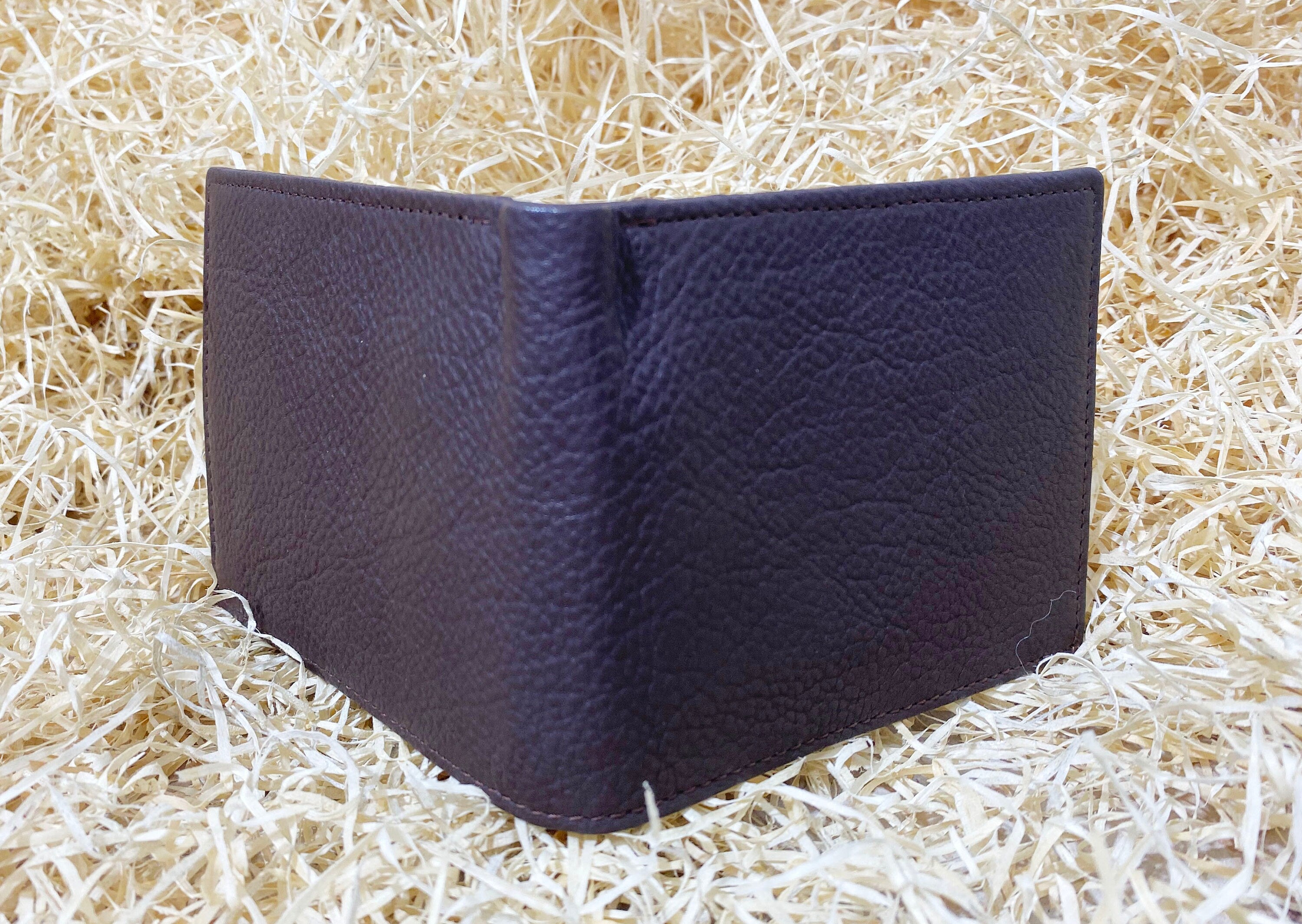 MOUSM Wallet Mens Leather Wallet for Men Pure Cow Leather wallet Plain Smooth Design leather wallet Chocolate brown wallet