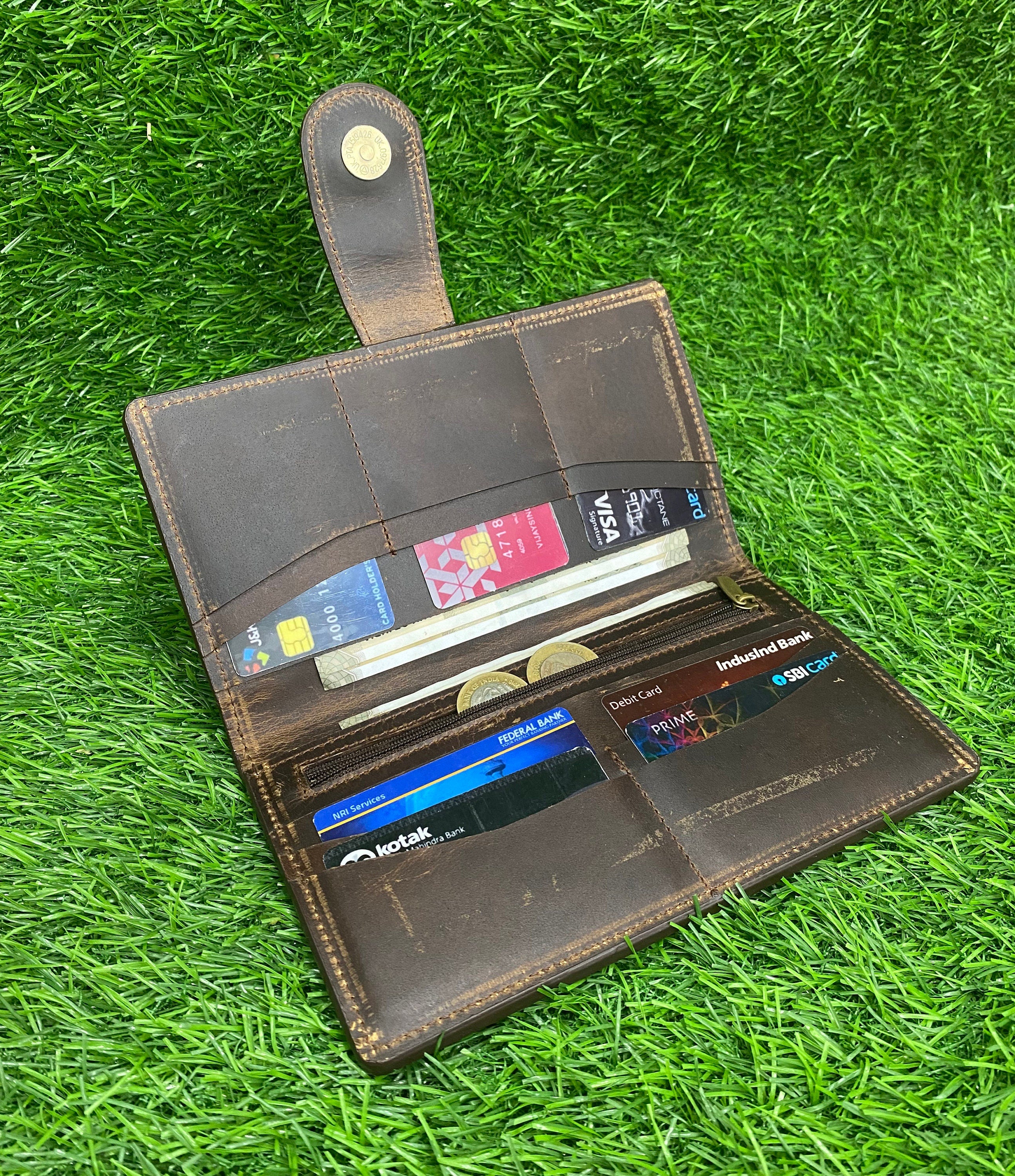 MOUSM Ladies Clutch Bag – Natural Hair-On Cowhide with Silver Rose Concho, Handmade Distressed Leather Party & Evening Wallet for Women with Magnetic Closure