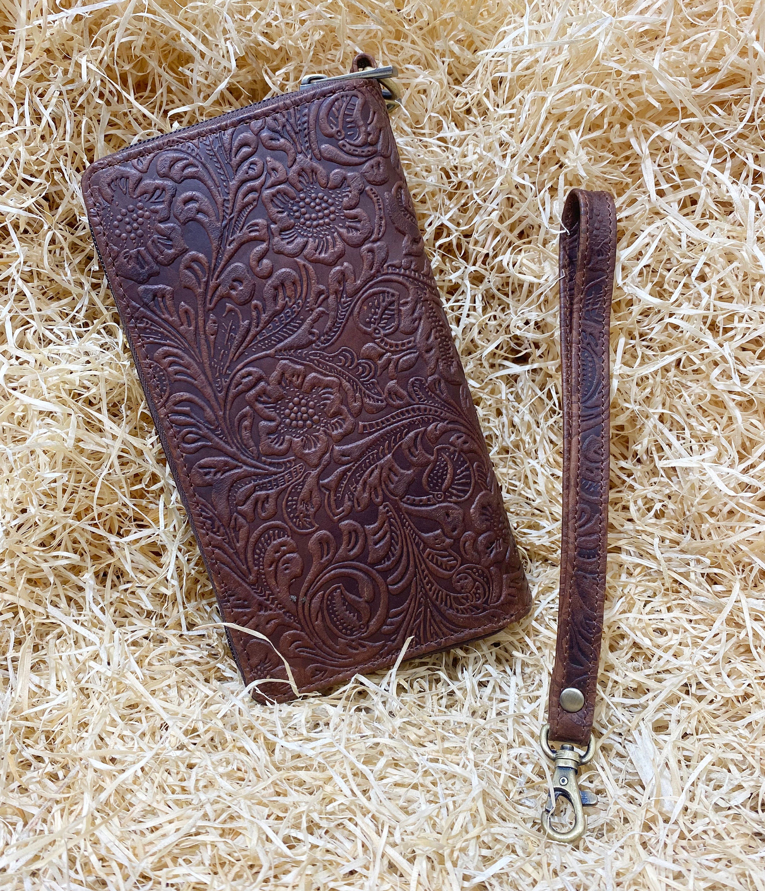 ladies clutch bag flower embossed leather. Western Ladies hand clutch bag | Premium leather clutch bag by Mousm