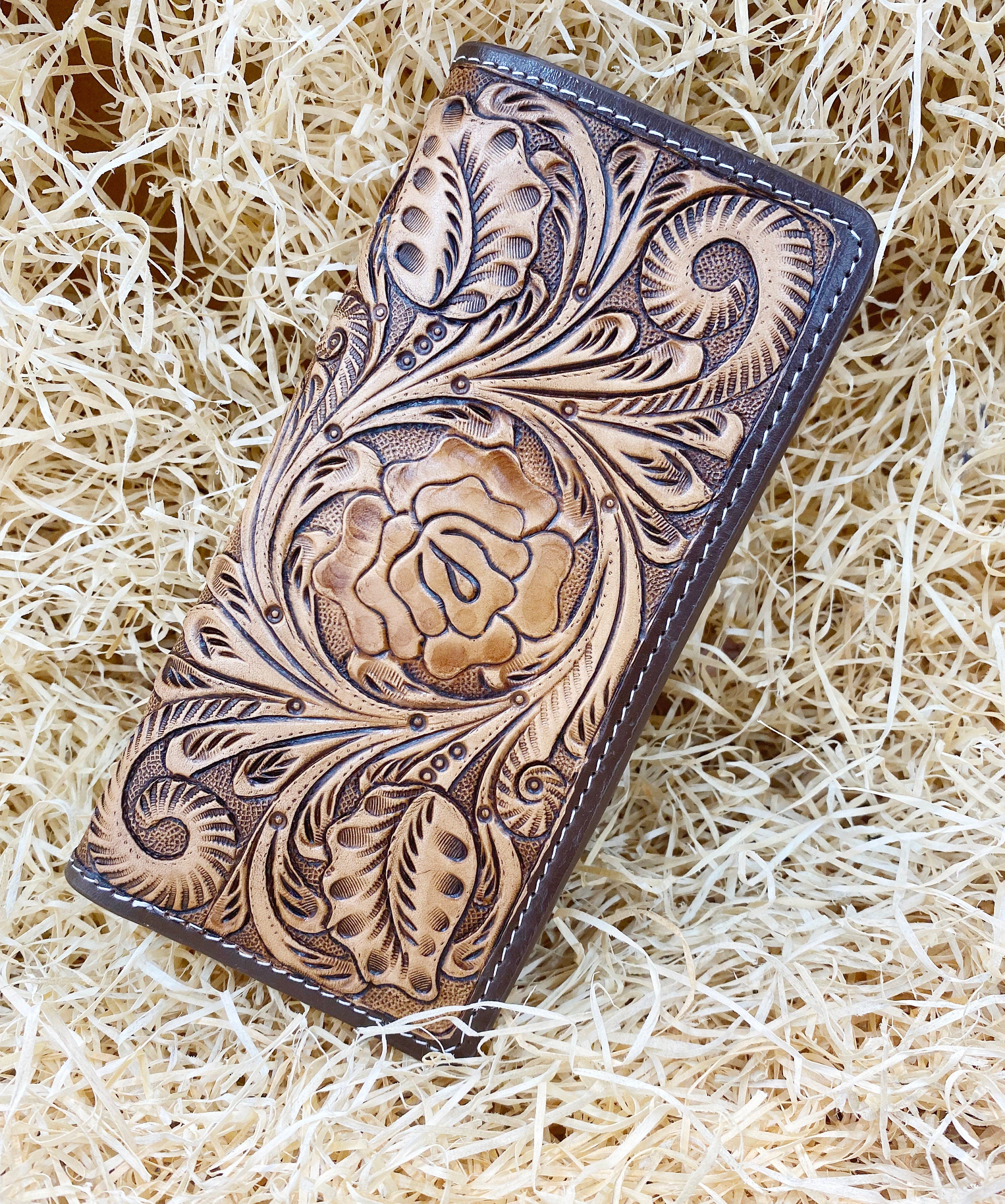 ladies clutch bag with flower and carving with antique finish bag Premium Ladies&