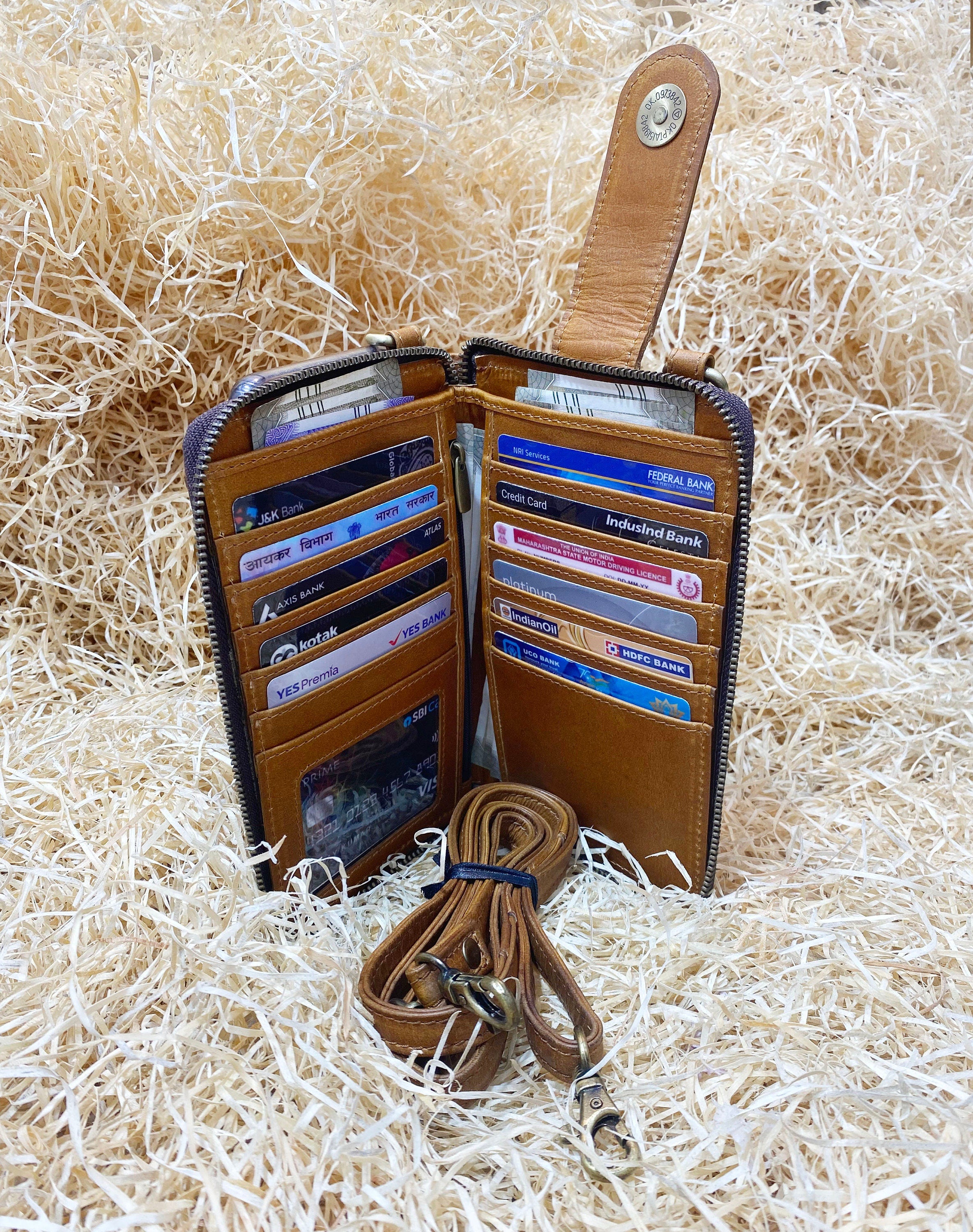 ladies clutch bag for phone and card wallet with cross body strap. Western Ladies hand clutch bag | Premium leather clutch bag by Mousm