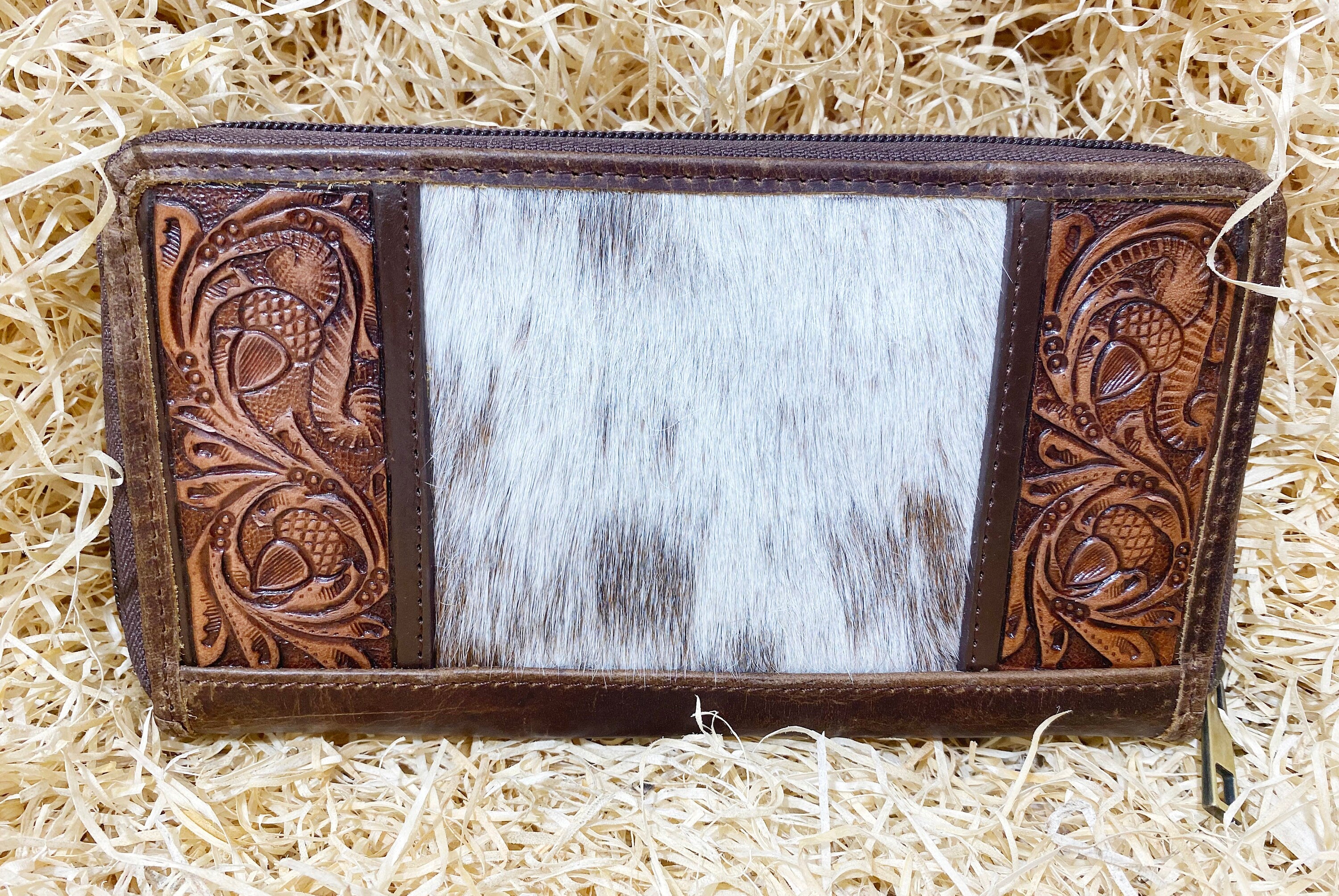 ladies clutch bag comes with Oka fruit carving. Western Ladies hand clutch bag | Premium leather clutch bag by Mousm