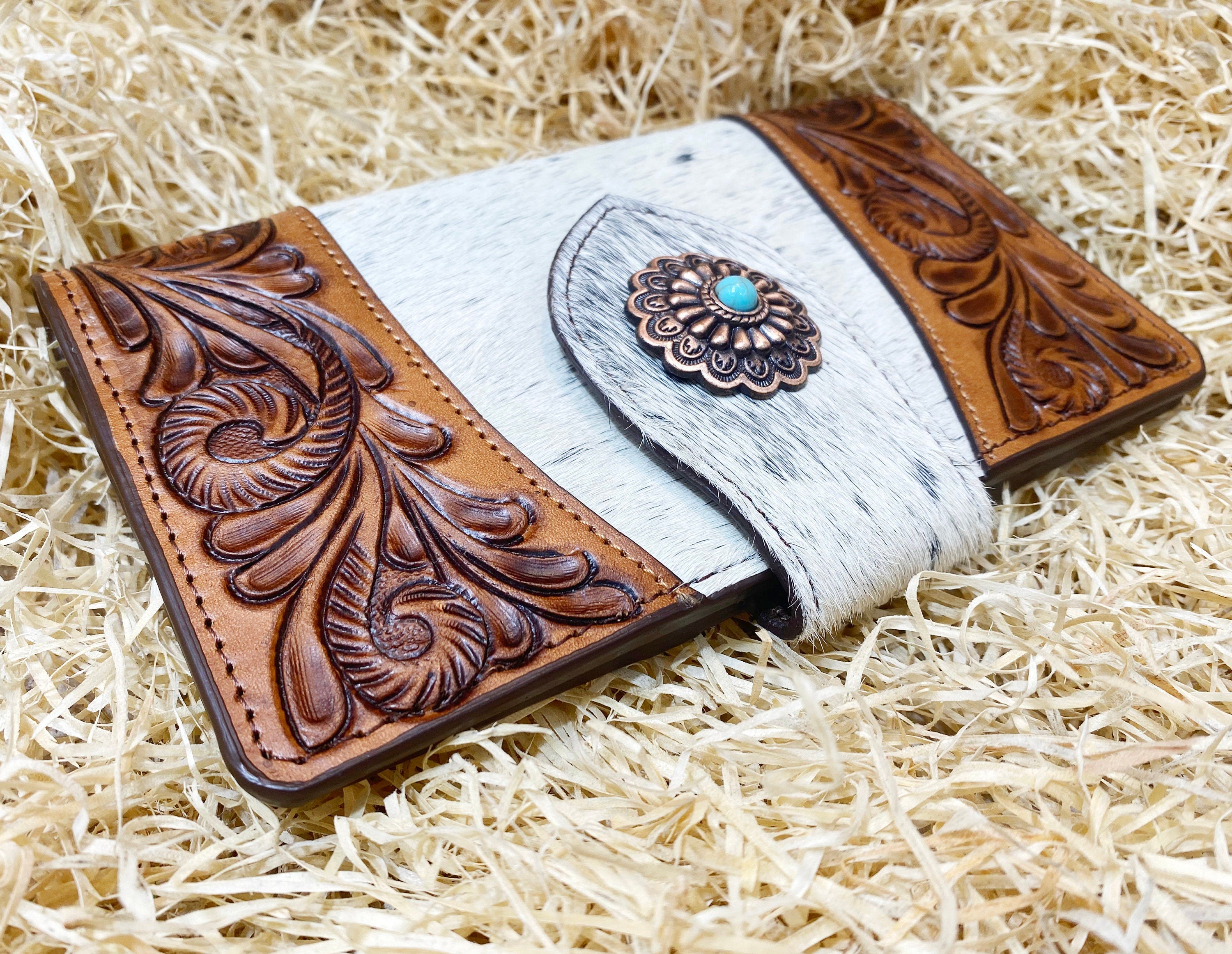 ladies clutch bag comes with leather hand carving patches. Western Ladies hand clutch bag | Premium leather clutch bag by Mousm