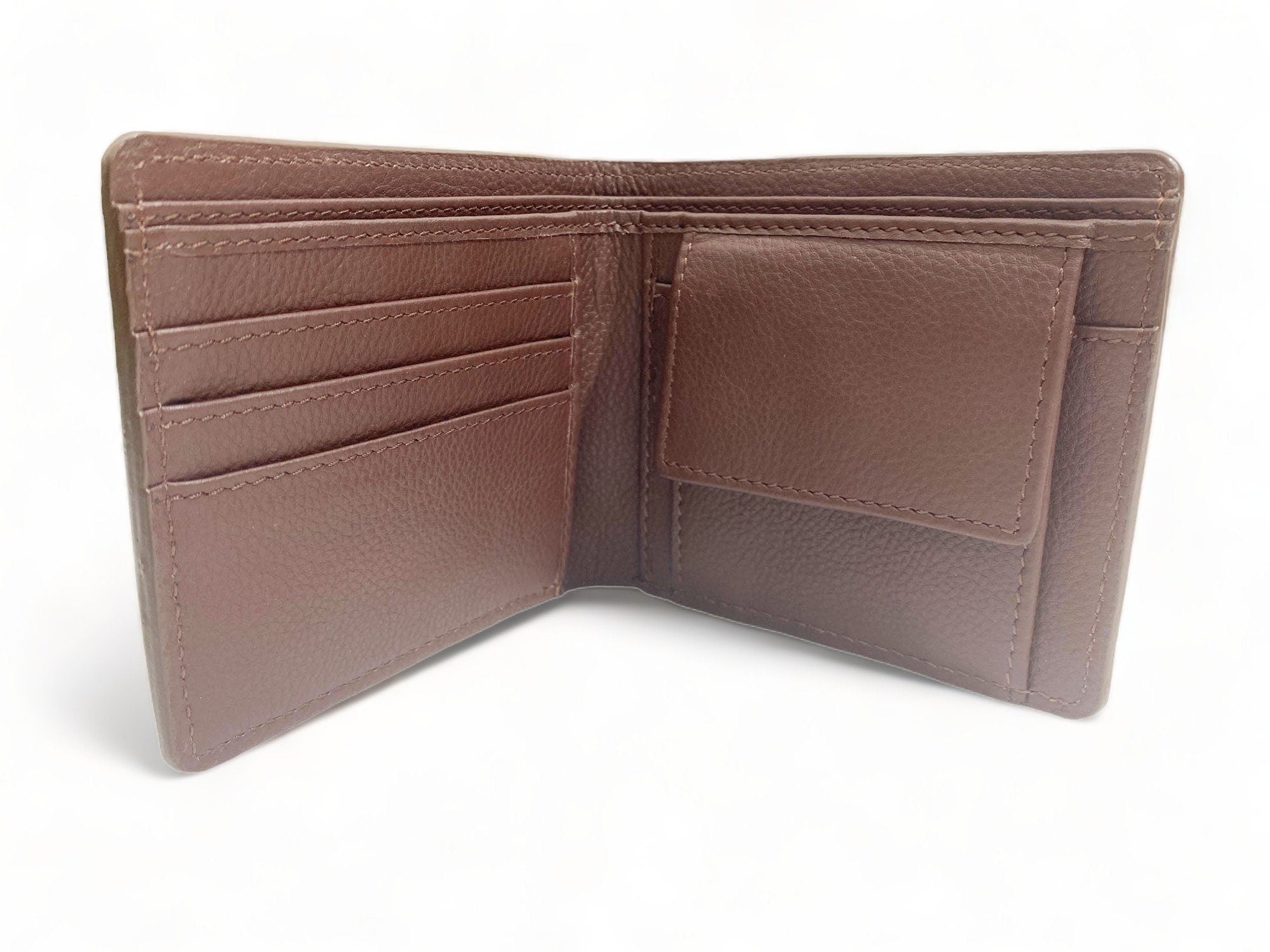 MOUSM Wallet Western Mens Leather Wallet for Men Argentina cow leather with basket hand tooled border carving