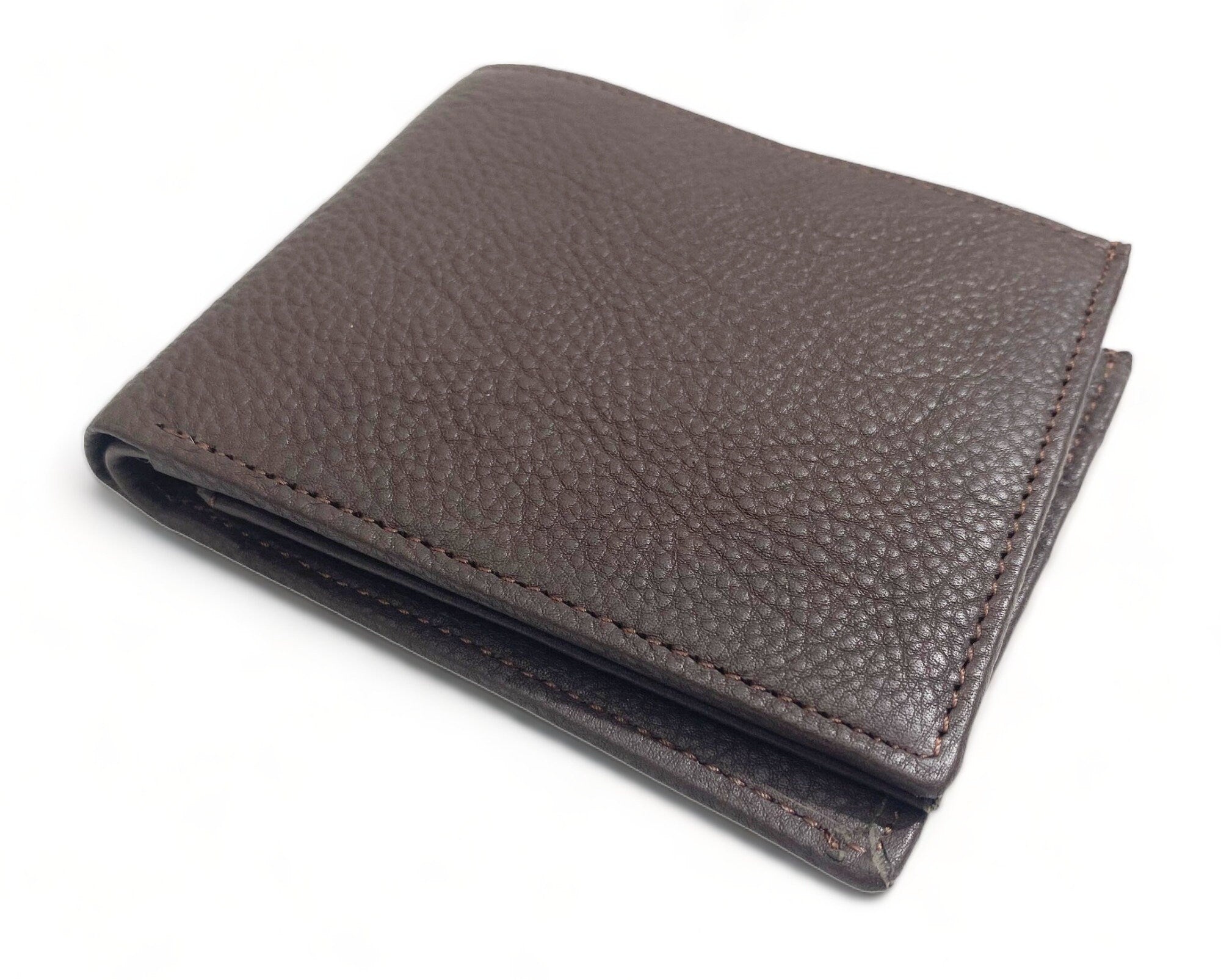 MOUSM Wallet Mens Leather Wallet for Men Pure Cow Leather wallet Plain Smooth Design leather wallet Chocolate brown wallet