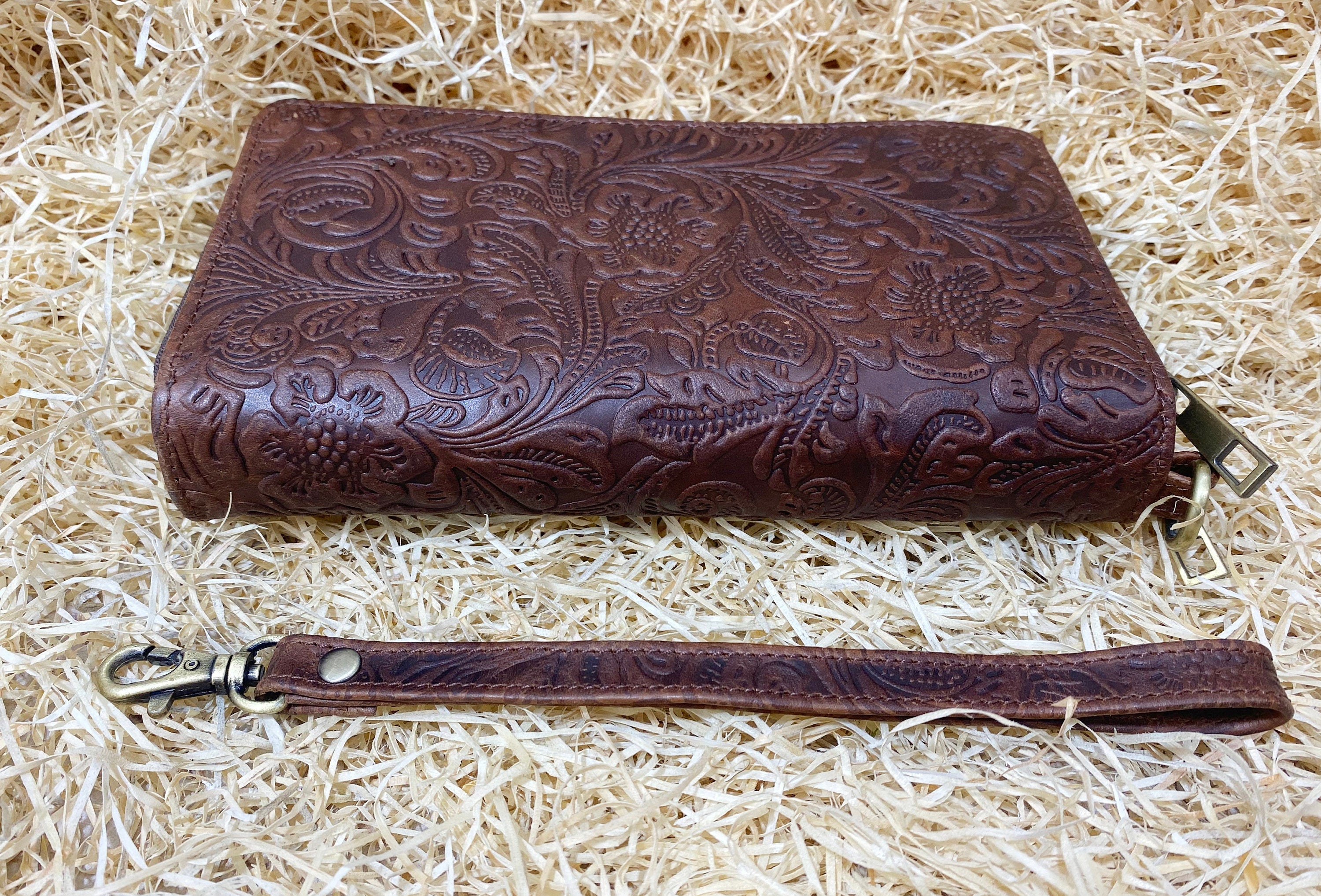 ladies clutch bag flower embossed leather. Western Ladies hand clutch bag | Premium leather clutch bag by Mousm