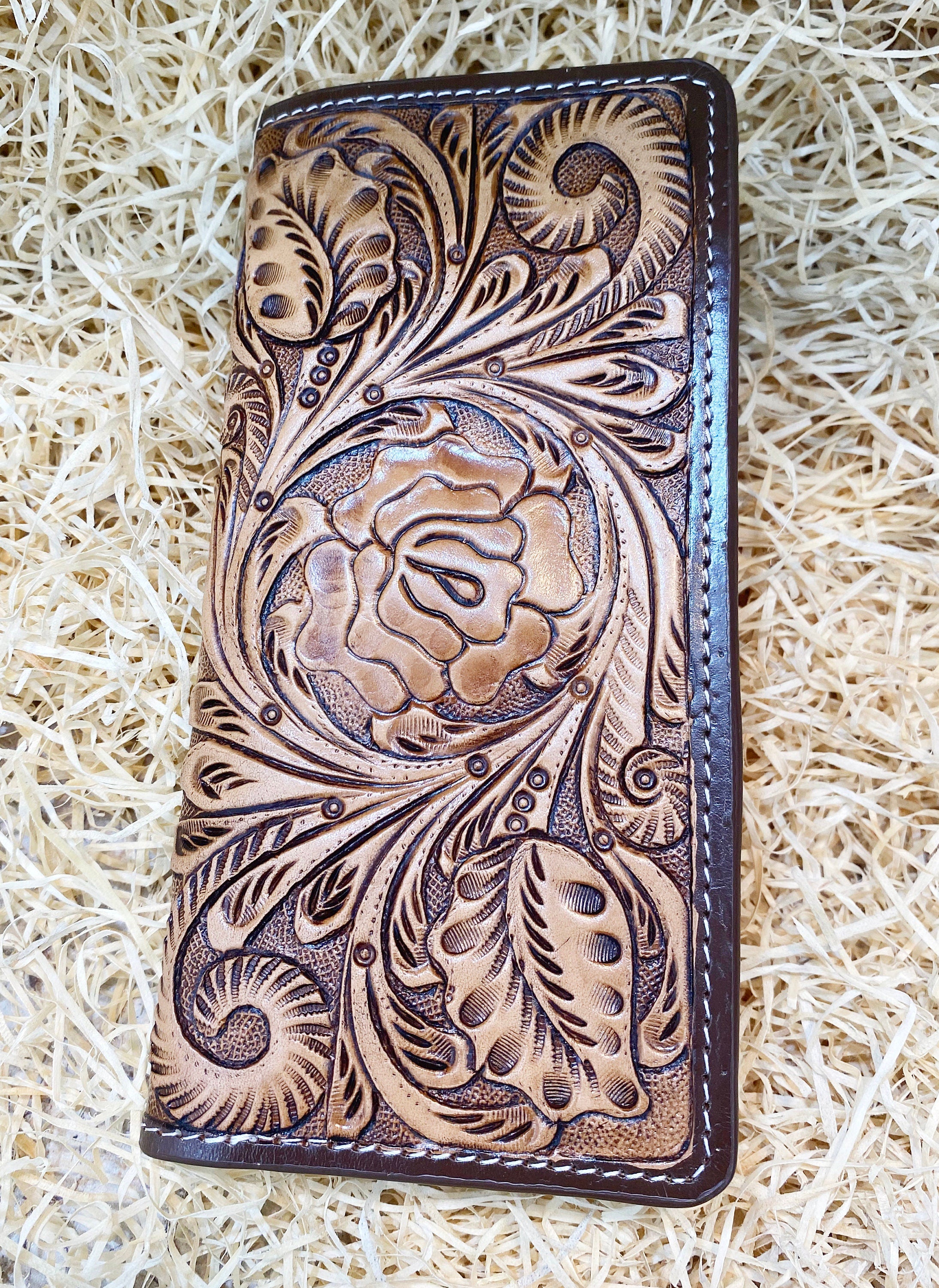 ladies clutch bag with flower and carving with antique finish bag Premium Ladies&