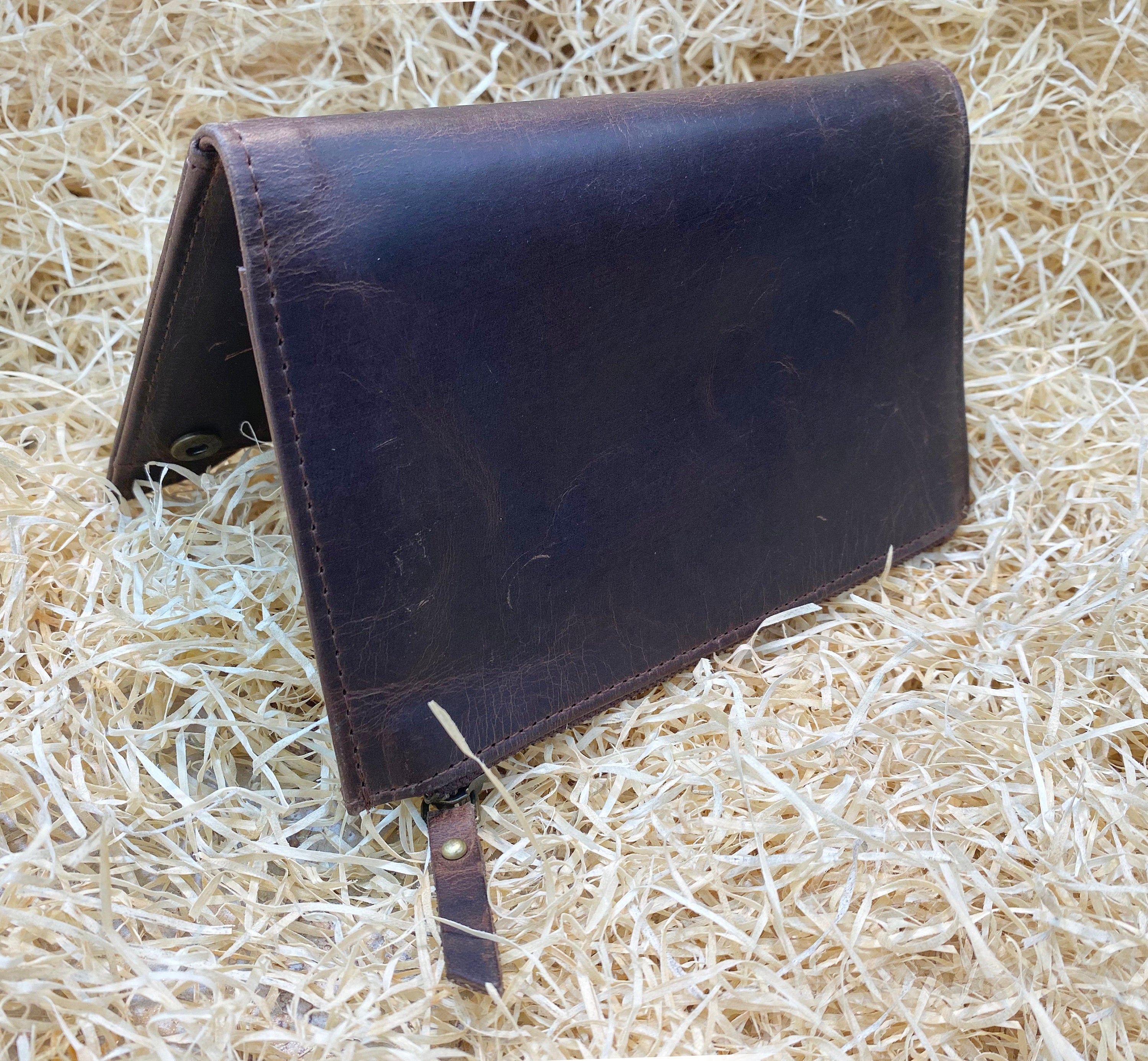 Ladies clutch bag brown hard wax wallet Premium Ladies&