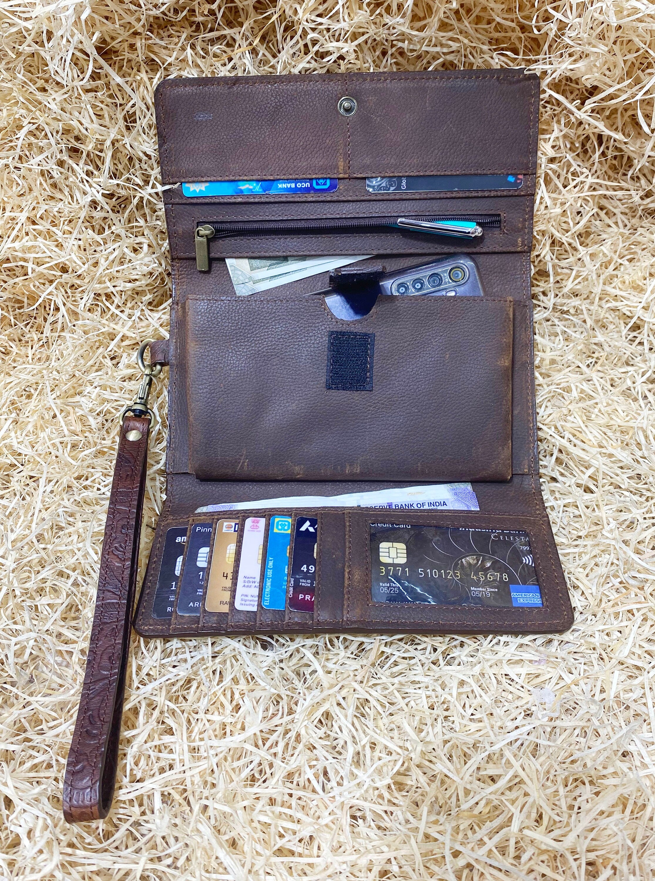 ladies clutch bag comes with Flower embossed leather. Western Ladies hand clutch bag | Premium leather clutch bag by Mousm