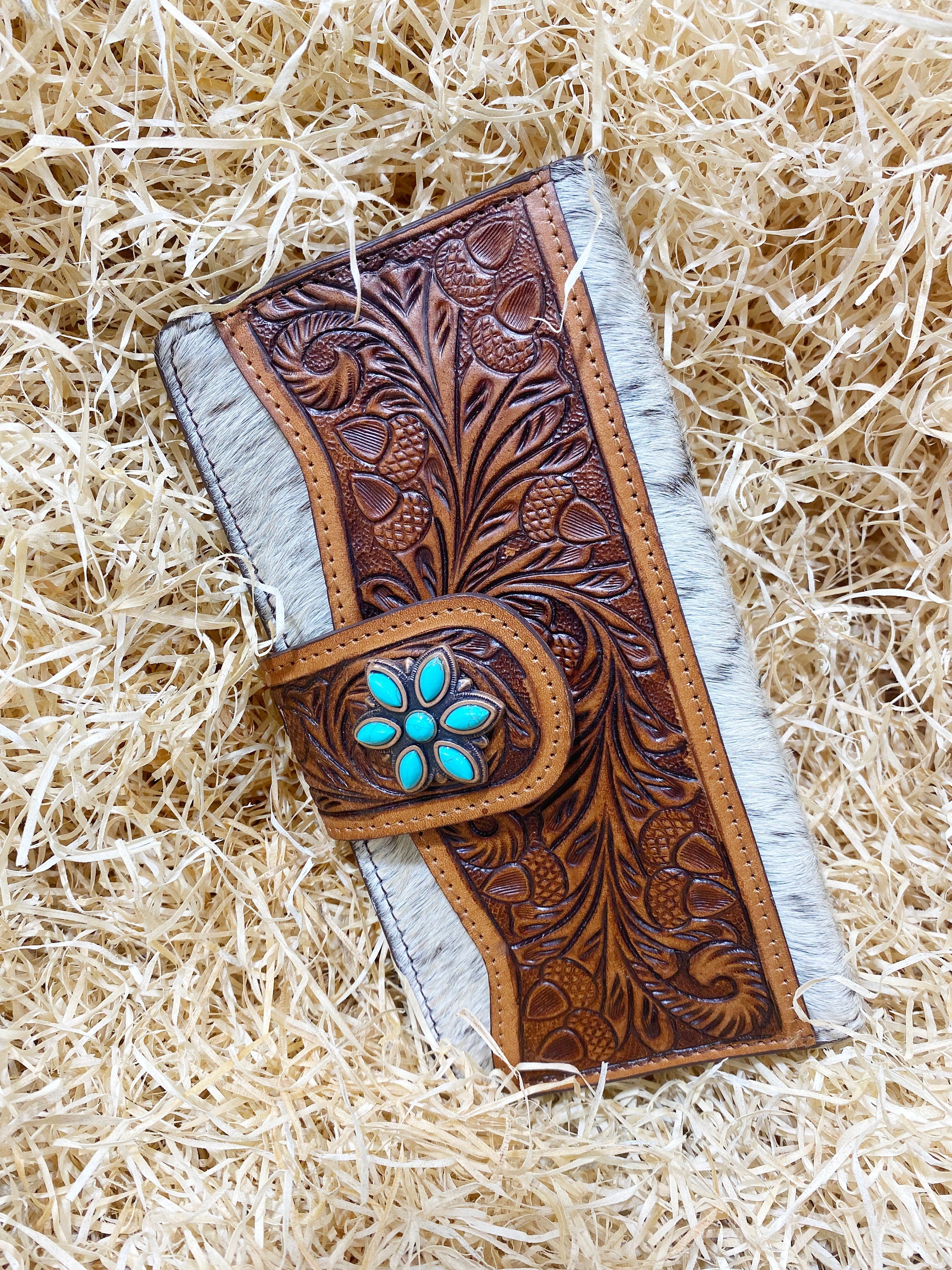 ladies clutch bag with Oak Fruit carving. Western Ladies hand clutch bag | Premium leather clutch bag by Mousm